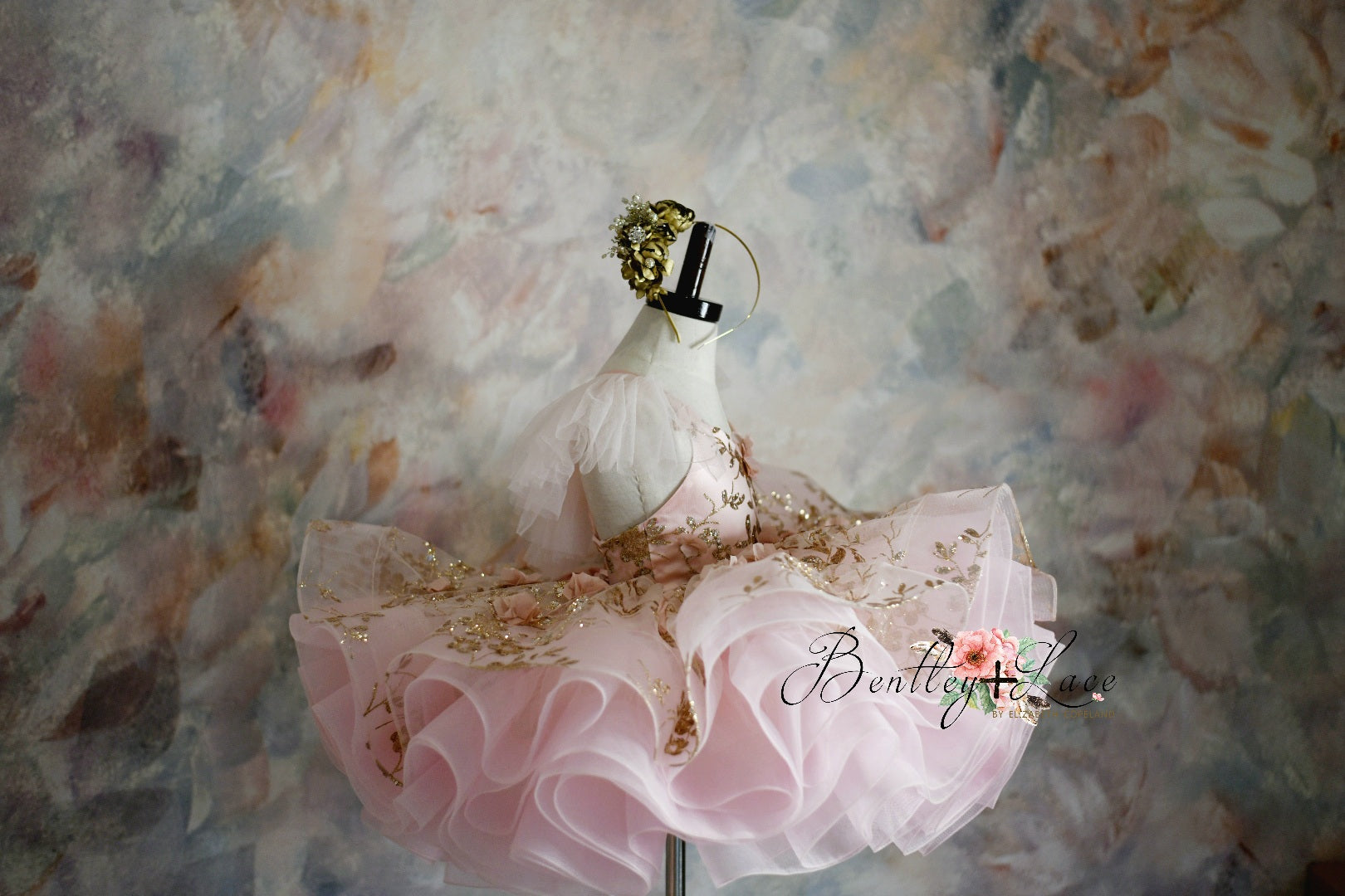 "Sadie" in Blush Petal length gown- (4 year- petite 5 year)