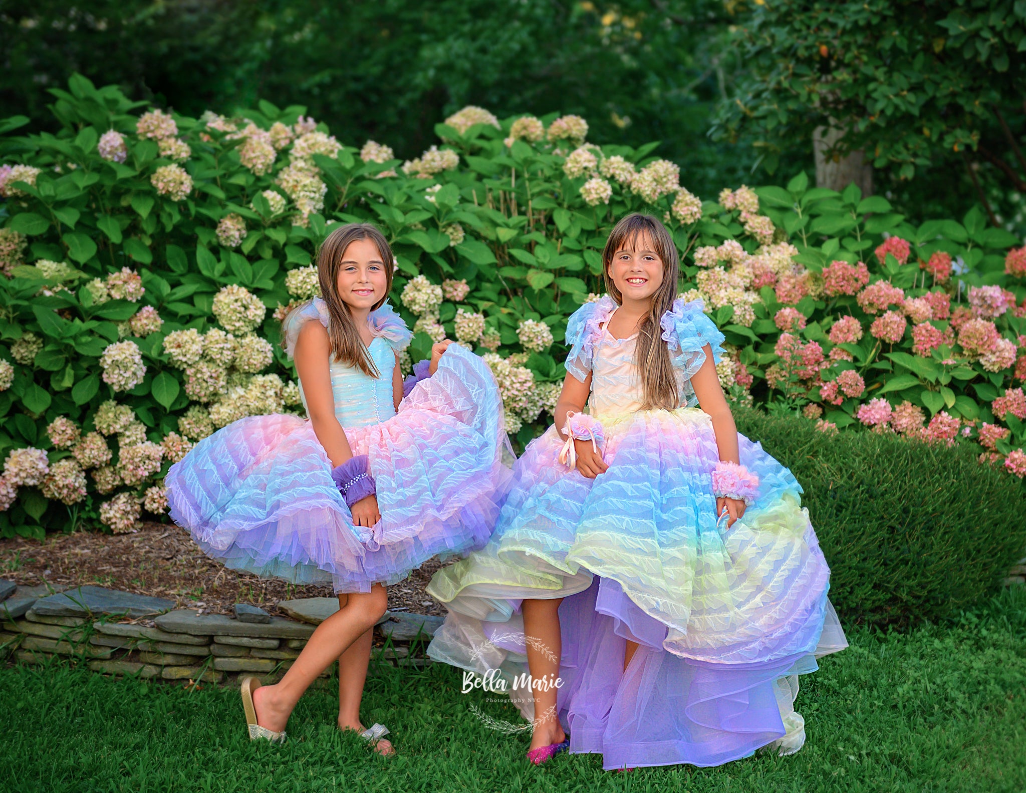 LEILA "Ruffled Rainbow" - High Low Dress ( 6 Year - Petite 9 Year)