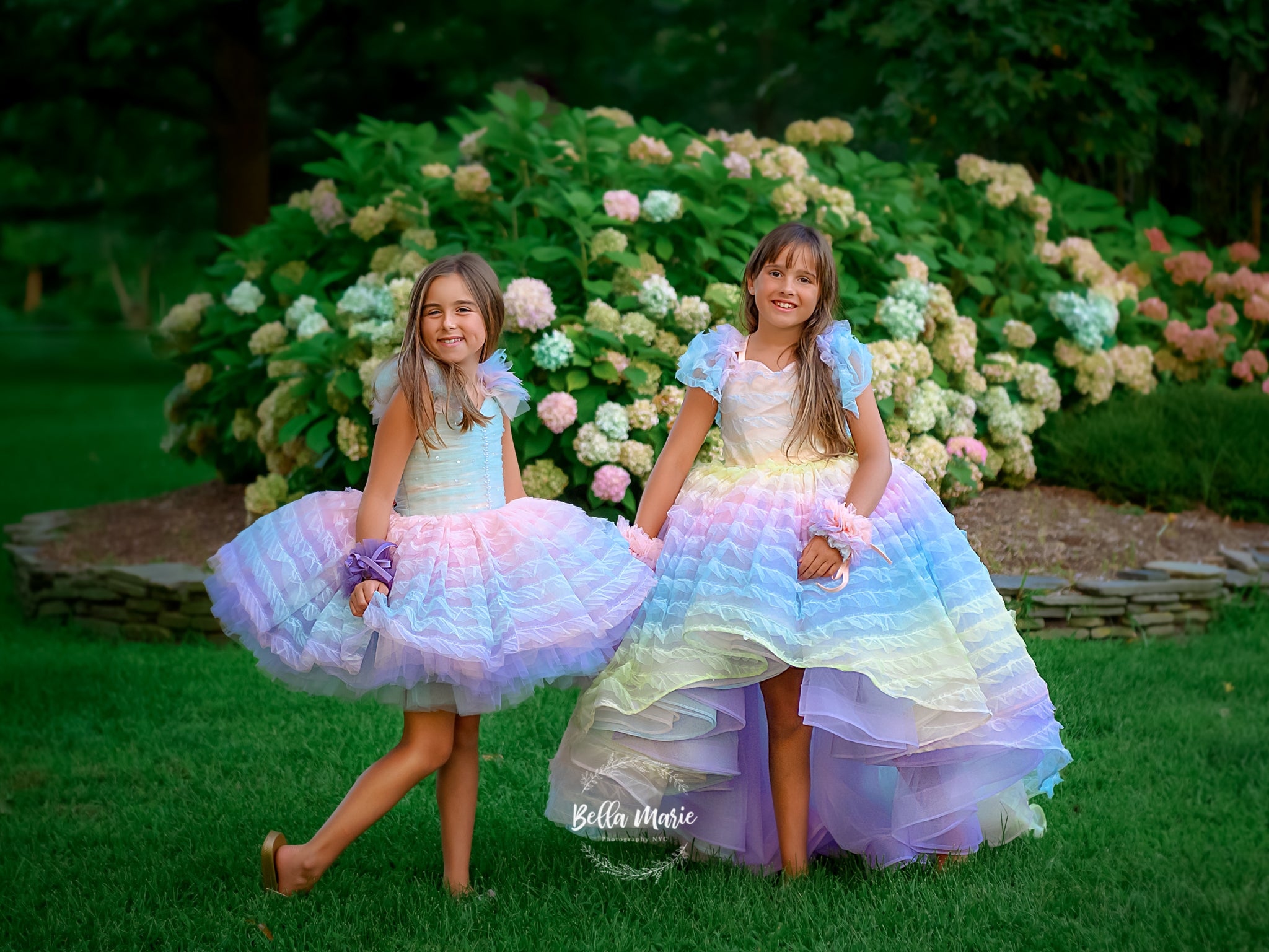 LEILA "Ruffled Rainbow" - High Low Dress ( 6 Year - Petite 9 Year)