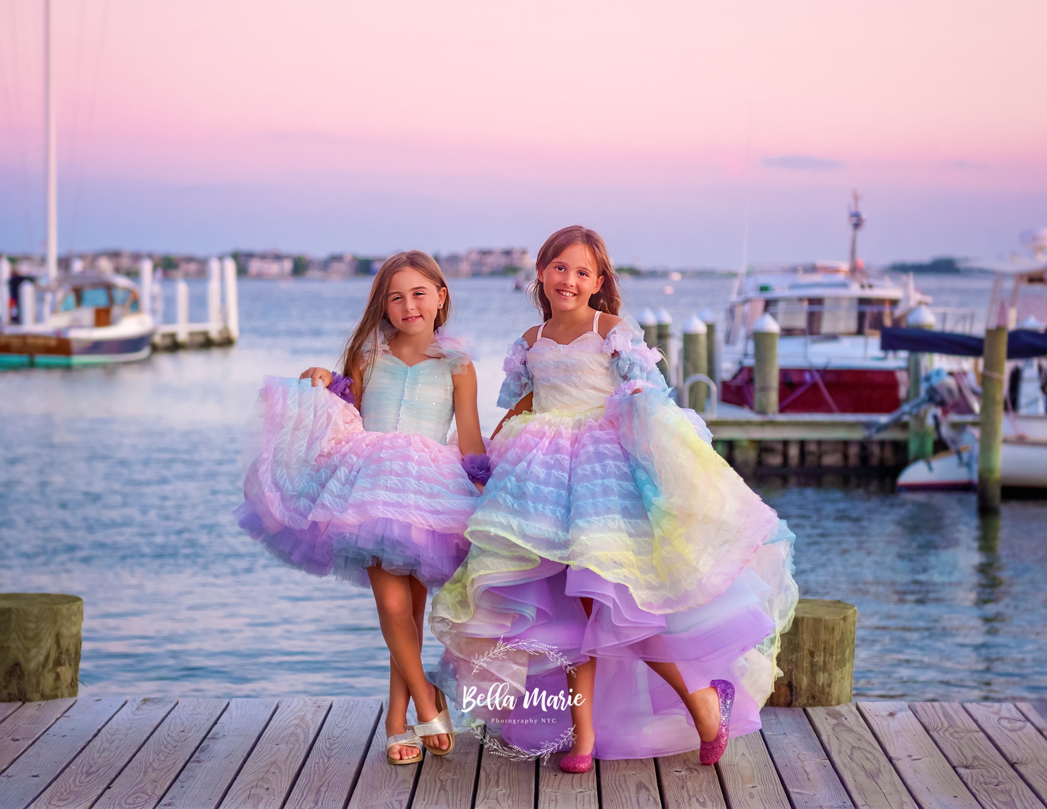 LEILA "Ruffled Rainbow" - Petal Dress ( 6 Year - Petite 7 Year)