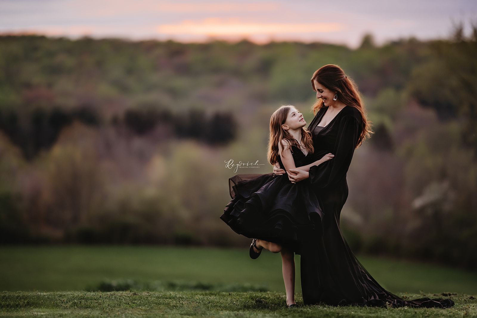 "Greer" in Midnight Petal Length Dress (5 Year-Petite 6 Year)