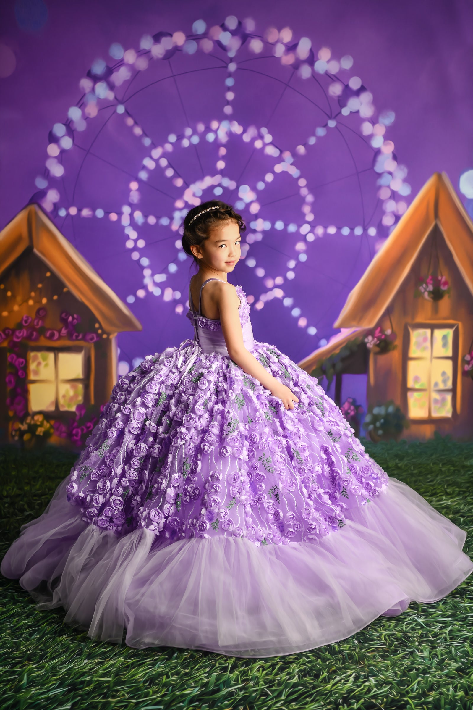 Eva- Floor Length Dress ( 5 Year - Petite 6 Year)