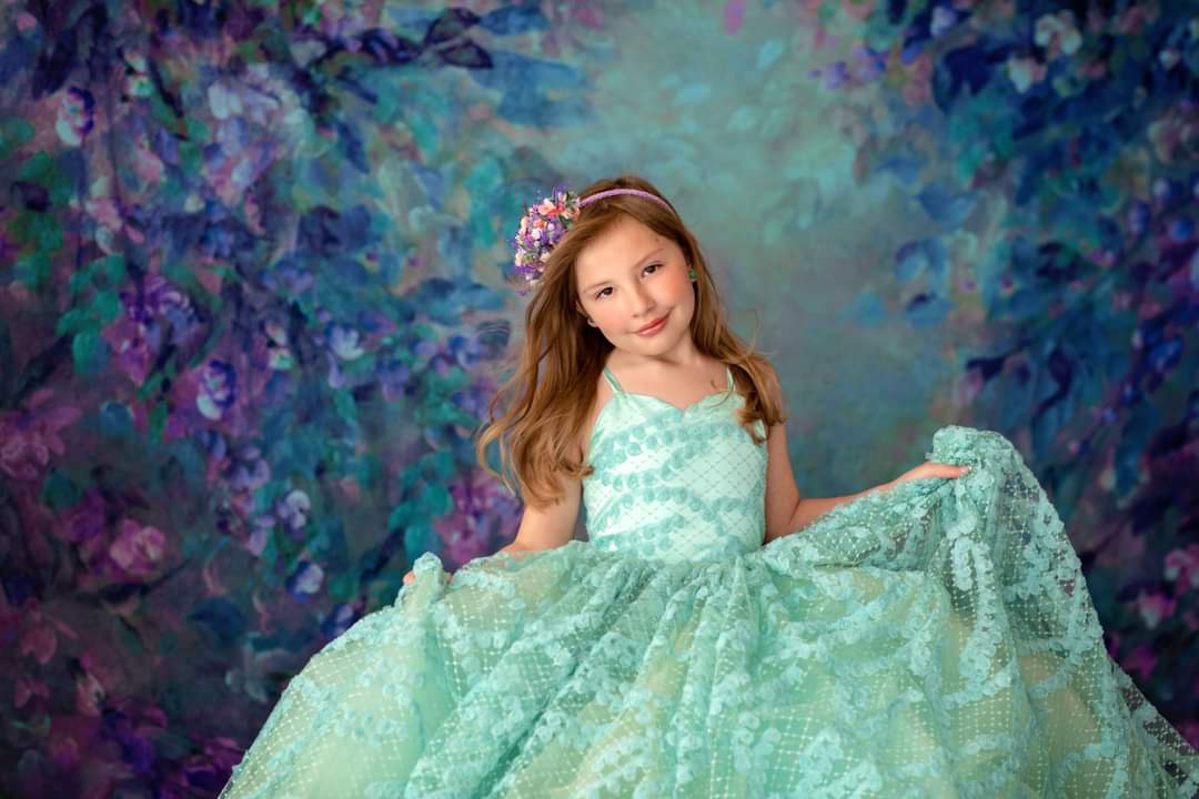 "Mint Dreams" - Floor Length Gown ( 6 Year - Petite 7 Year)