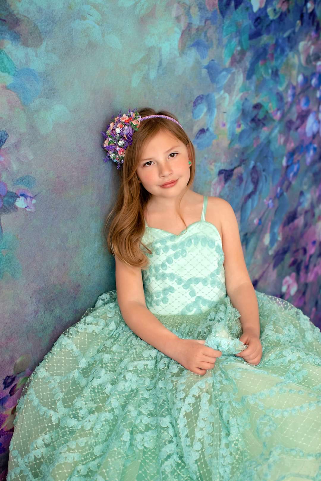 "Mint Dreams" - Floor Length Gown ( 6 Year - Petite 7 Year)