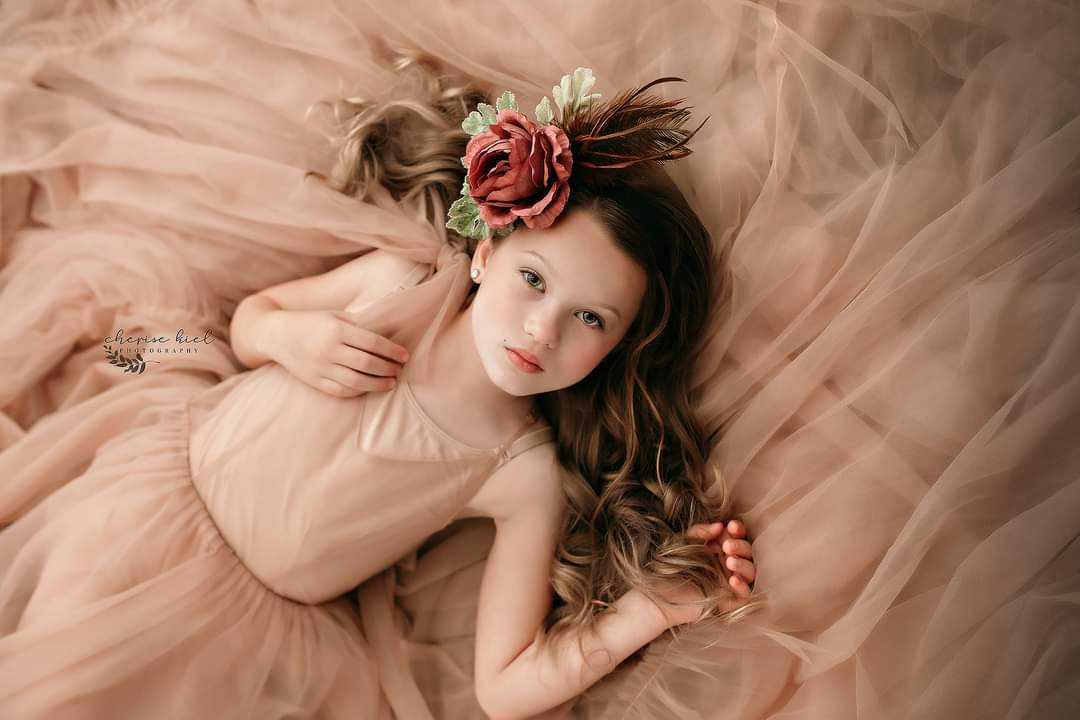 NEW "Hillary" - Nude - Beautiful boho inspired gown - (6 - 11 YEAR)