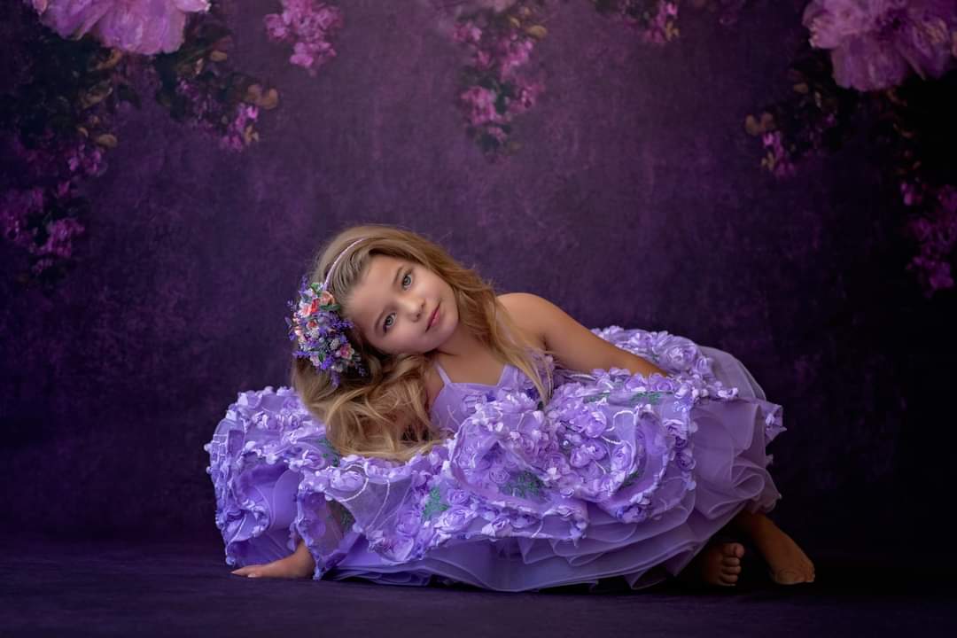 Petal "Eva" Petal Length Dress+ Cape (4 Year-Petite 5 Year)