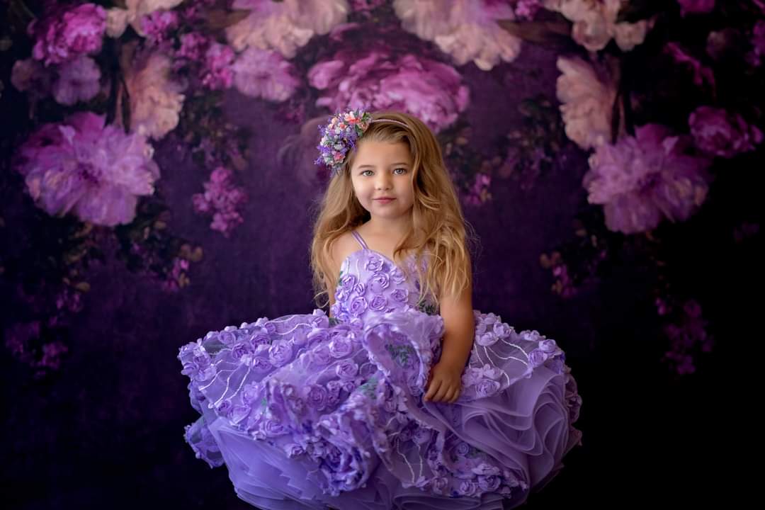 Petal "Eva" Petal Length Dress+ Cape (4 Year-Petite 5 Year)