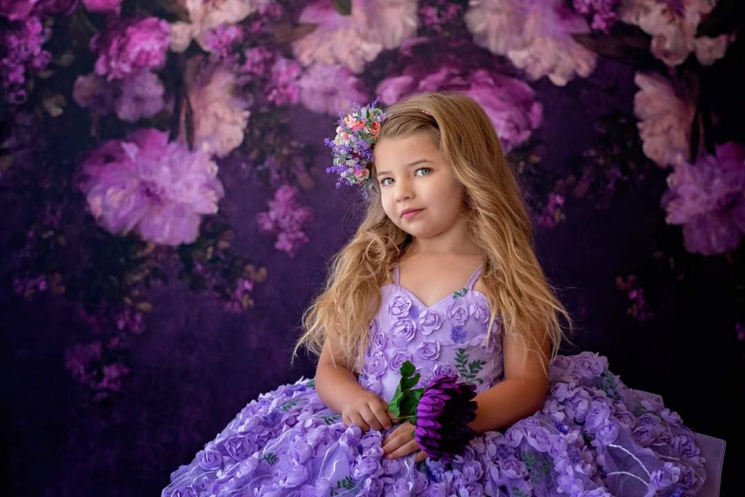 Petal "Eva" Petal Length Dress+ Cape (4 Year-Petite 5 Year)