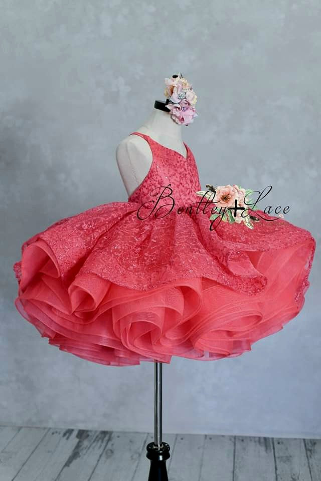 "Whit" Petal Length Dress Pink - detachable sleeves (4 Year - Petite 5 Year- up to possible 6.)
