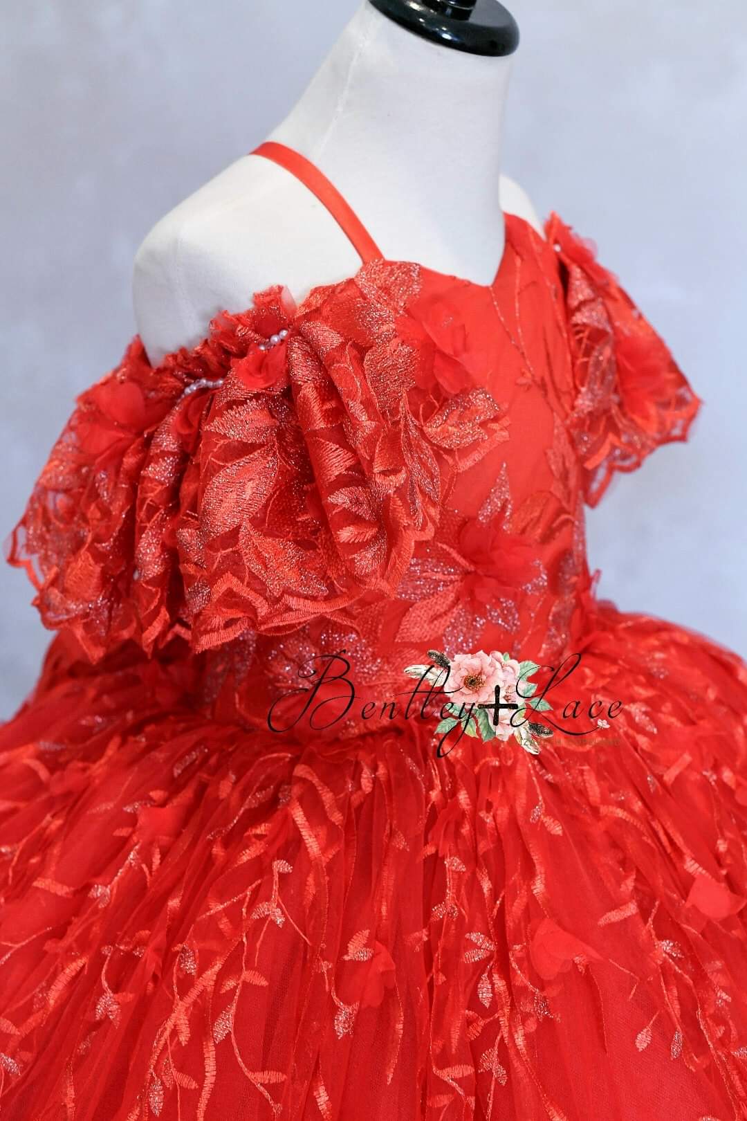 "Samantha" Rose - floor Length Dress with cape- ( 6 Year - Petite 7 Year possible 8)