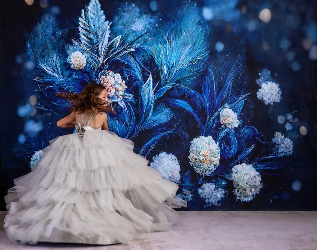 "Tinsel" Petal Length Dress + detachable sleeves(5 Year-Petite 6 Year)