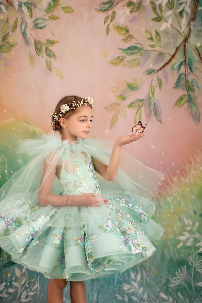 RETIRED RENTAL EUC  will come with CAPE - Brynn "Gardenia" -  Petal Length Dress ( 4 Year - Petite 5 Year)