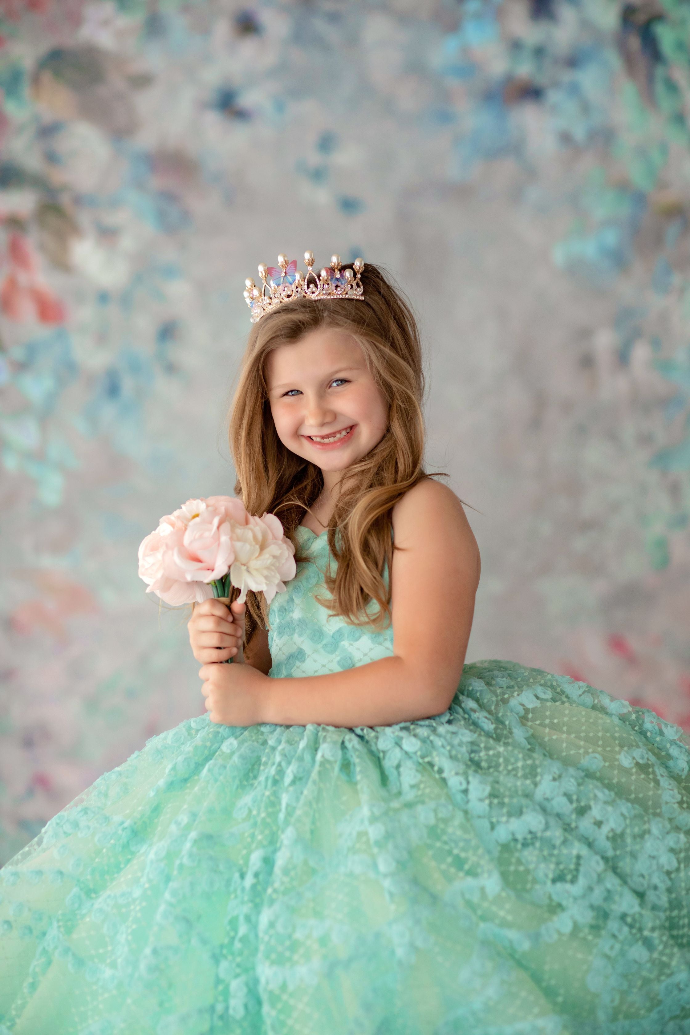 "Mint Dreams" - Floor Length Gown ( 6 Year - Petite 7 Year)