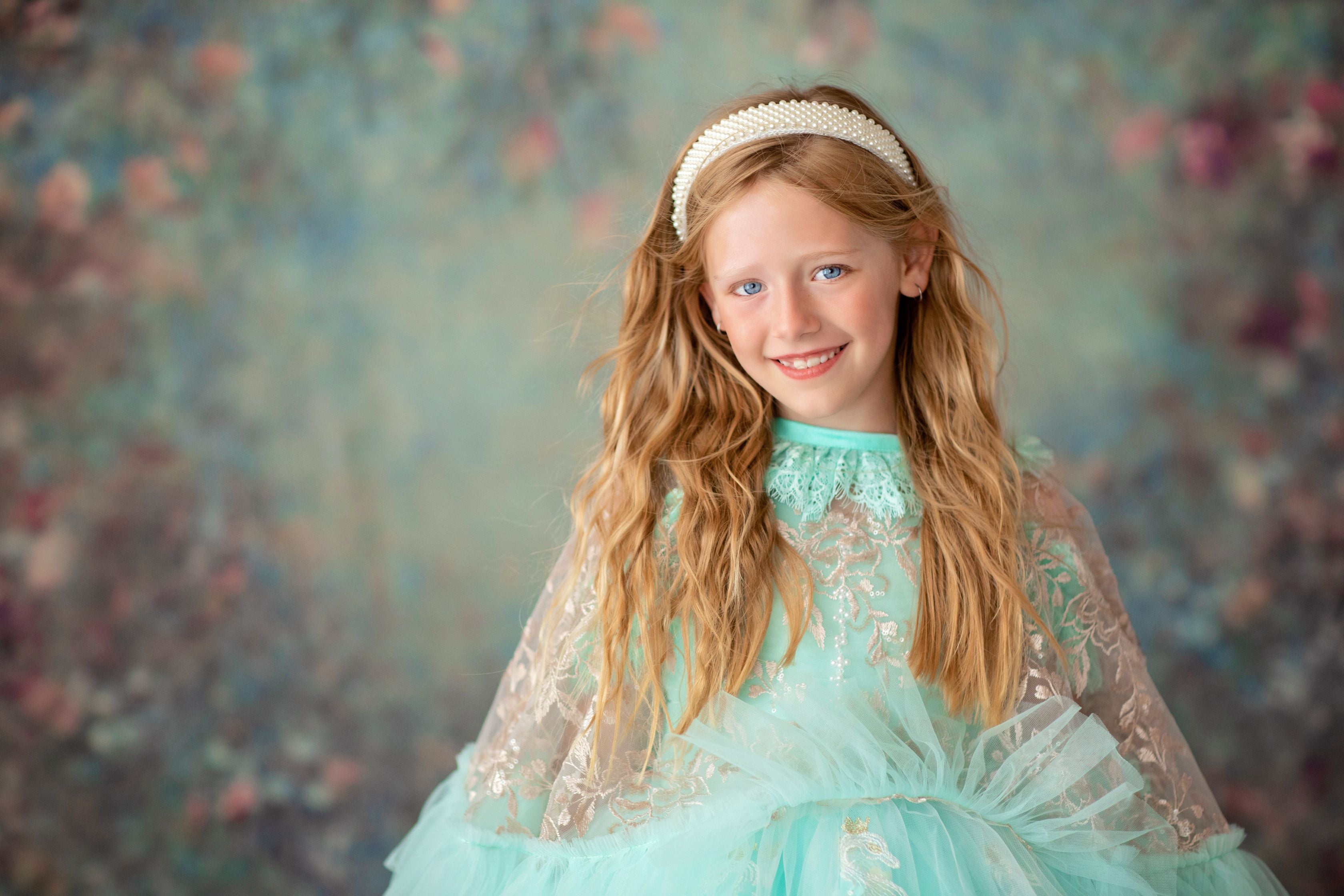"Swan Dreams" - Pleated Bodice- Petal Length Dress - ( 5 Year - Petite 6 Year)