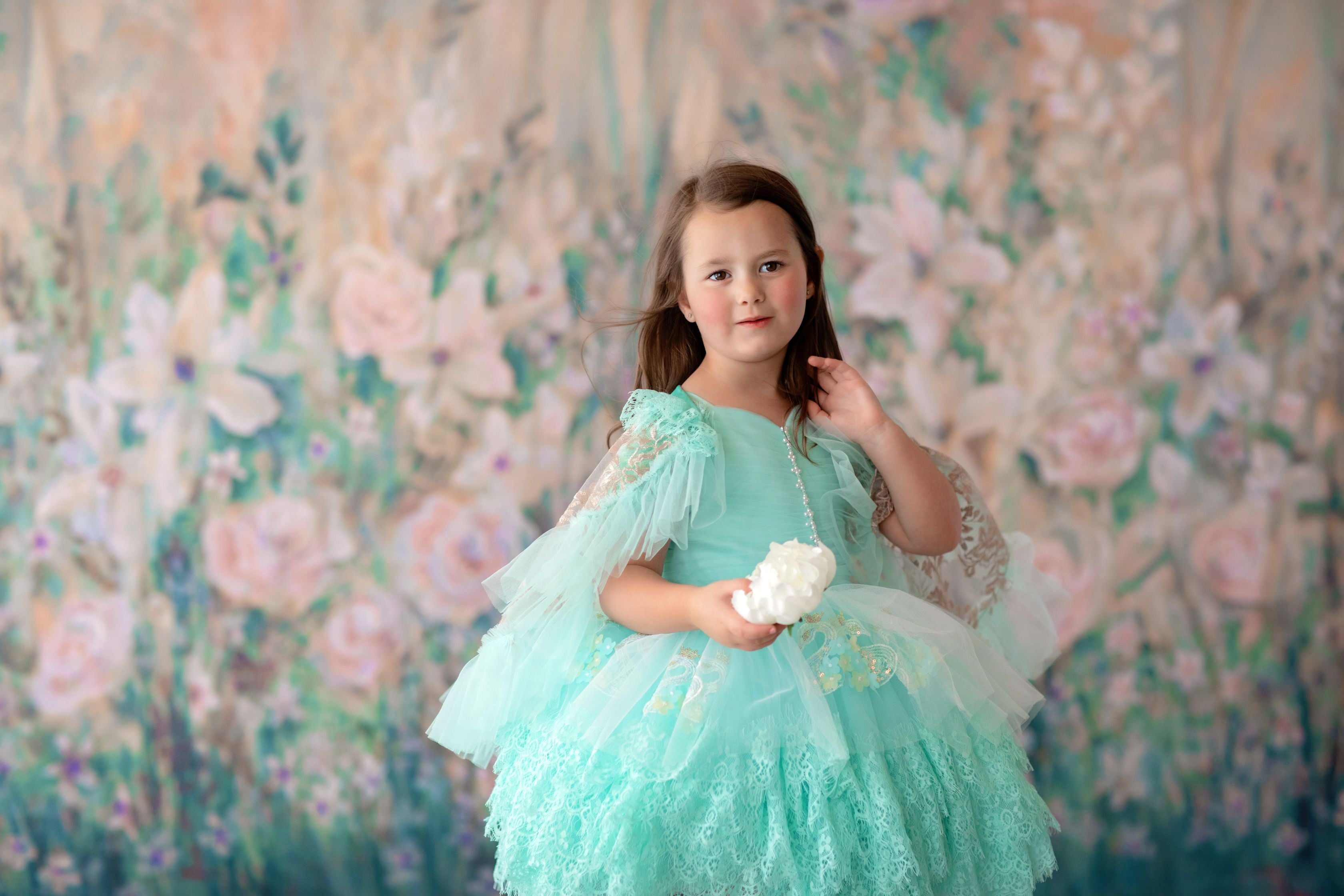 "Swan Dreams" - Pleated Bodice- Petal Length Dress - ( 5 Year - Petite 6 Year)