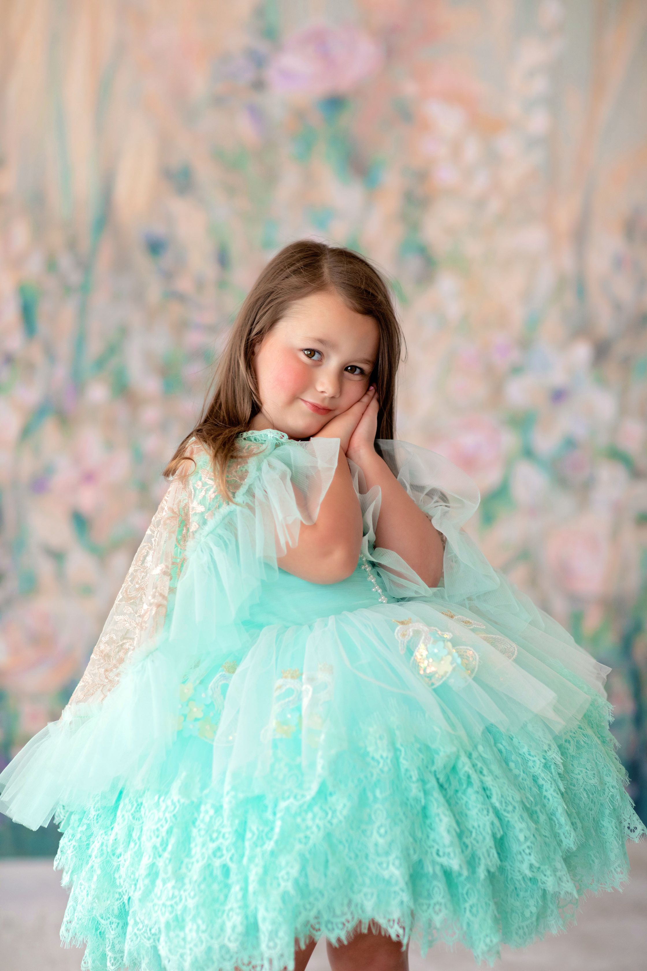 "Swan Dreams" - Pleated Bodice- Petal Length Dress - ( 5 Year - Petite 6 Year)