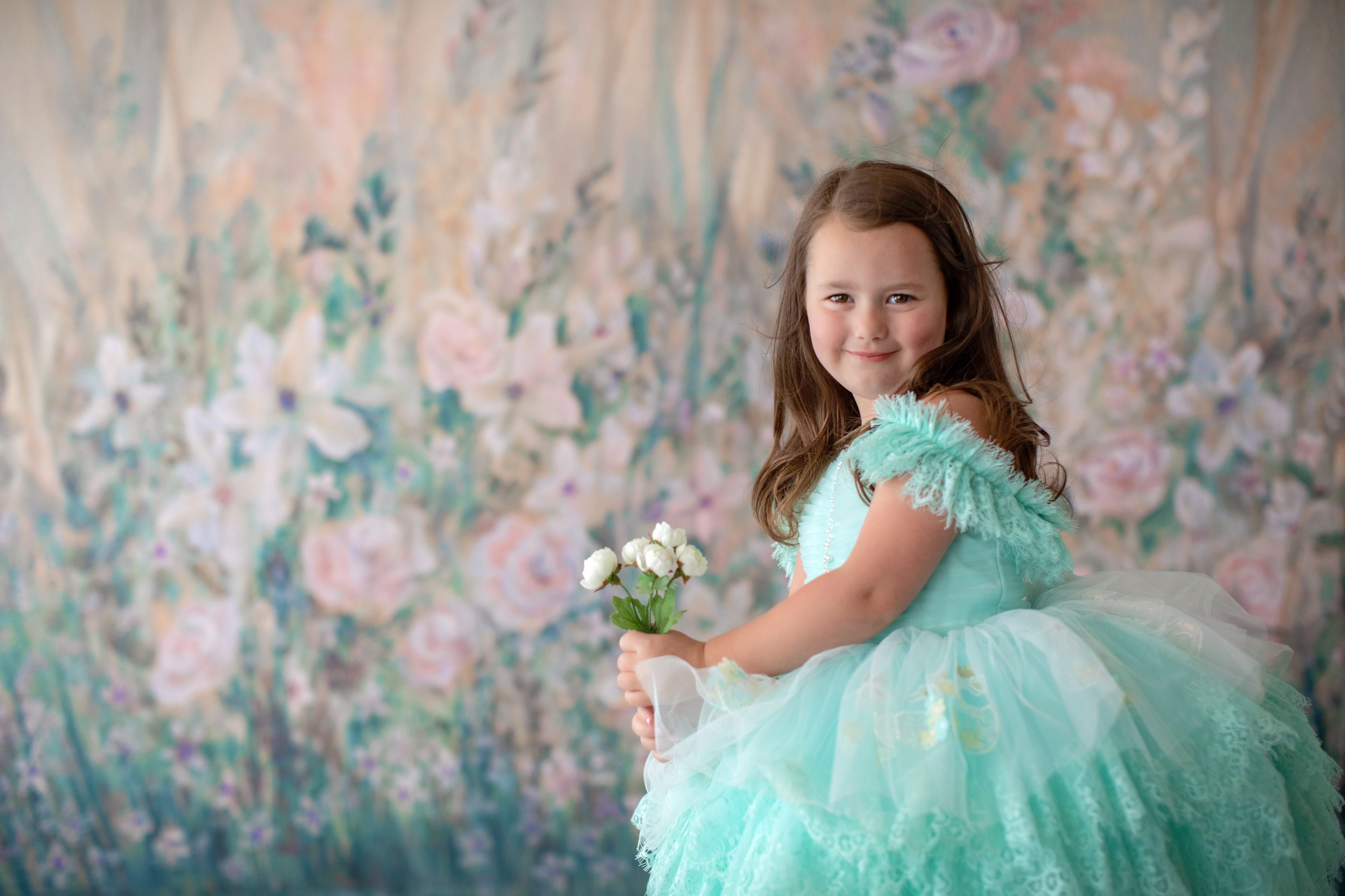 "Swan Dreams" - Pleated Bodice- Petal Length Dress  - ( 5 Year - Petite 6 Year)