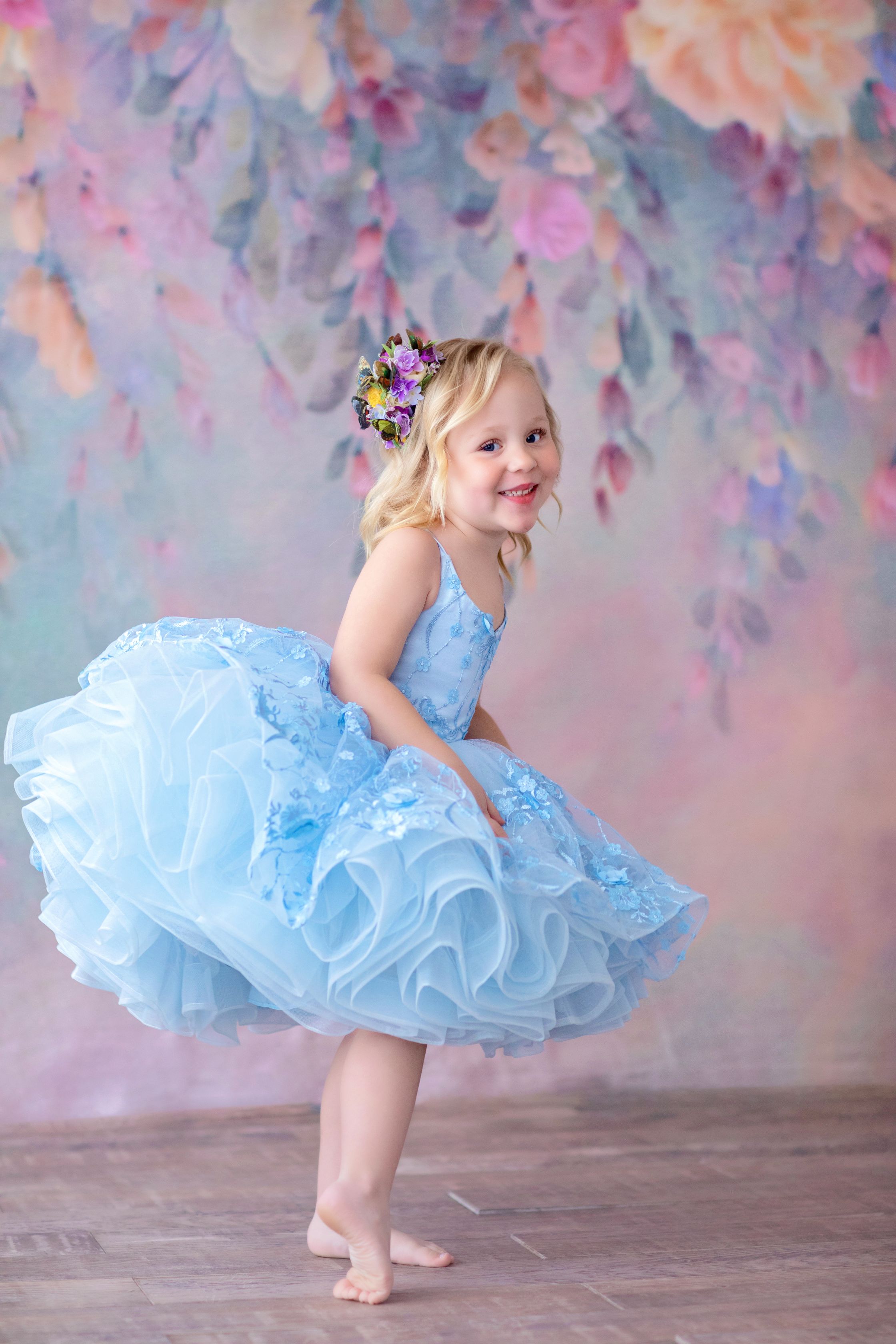 RTS REITRED RENTAL EUC Heavenly- Petal Length Gown ( 4 Year - Petite 5 Year)