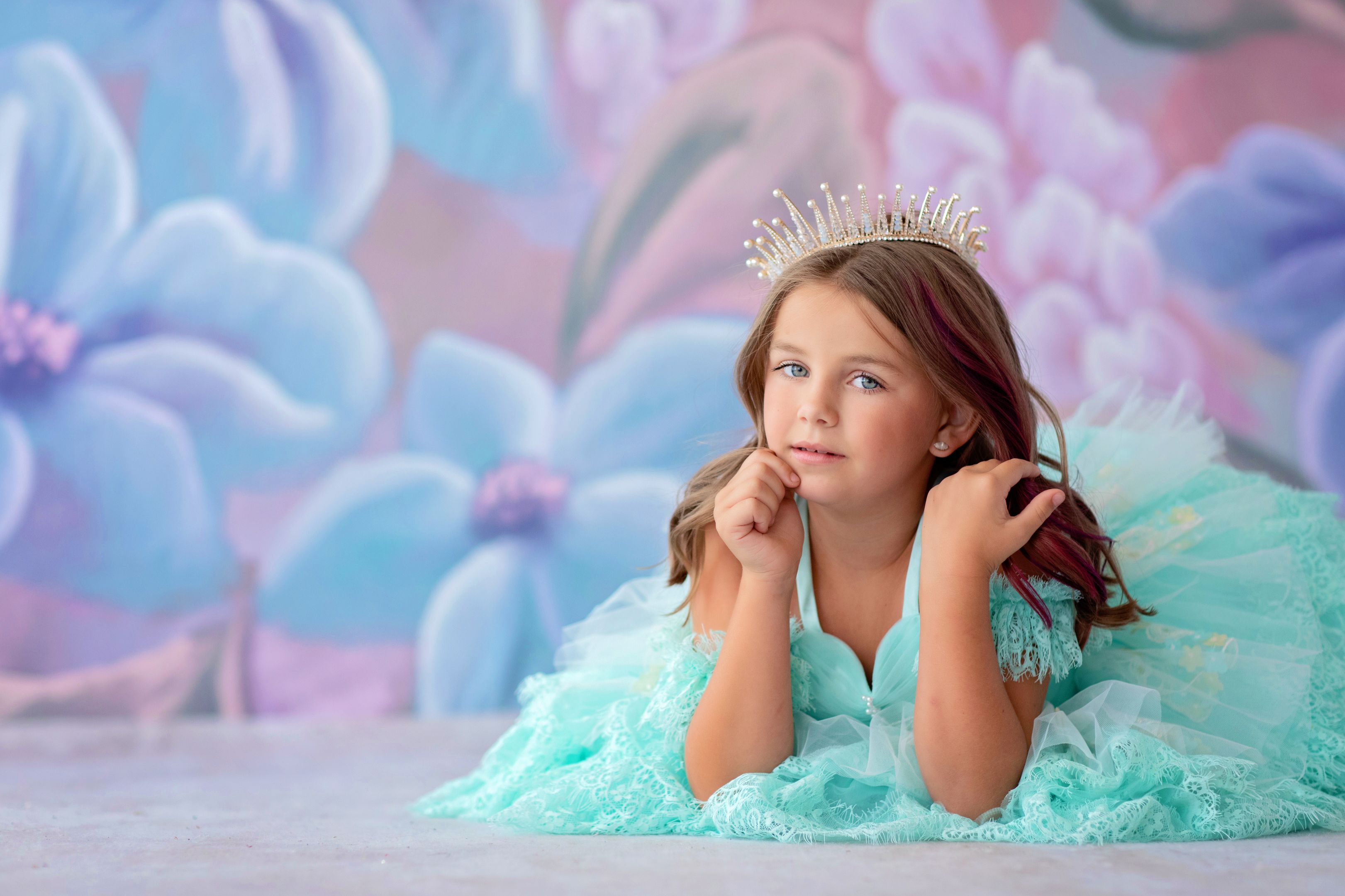 "Swan Dreams" - Pleated Bodice- Petal Length Dress - ( 5 Year - Petite 6 Year)