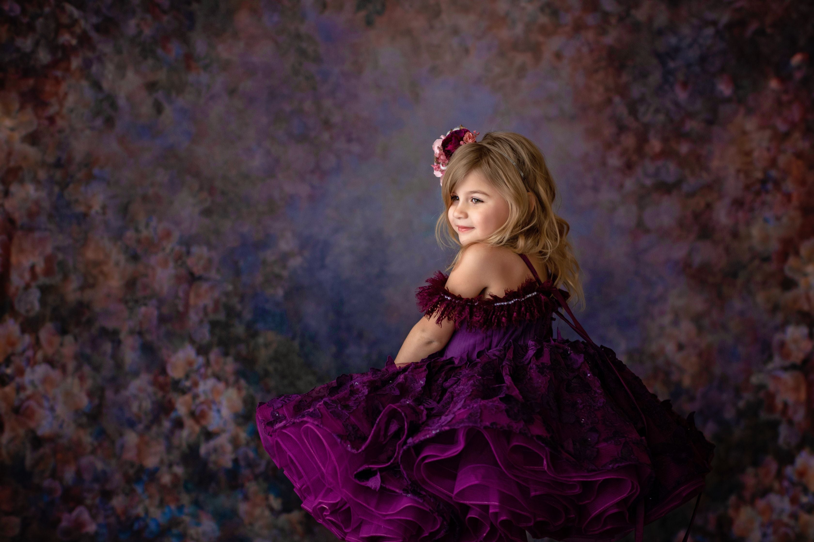 "Butterfly Kisses" - Petal Short Length Dress ( 4 Year - Petite 6 Year)