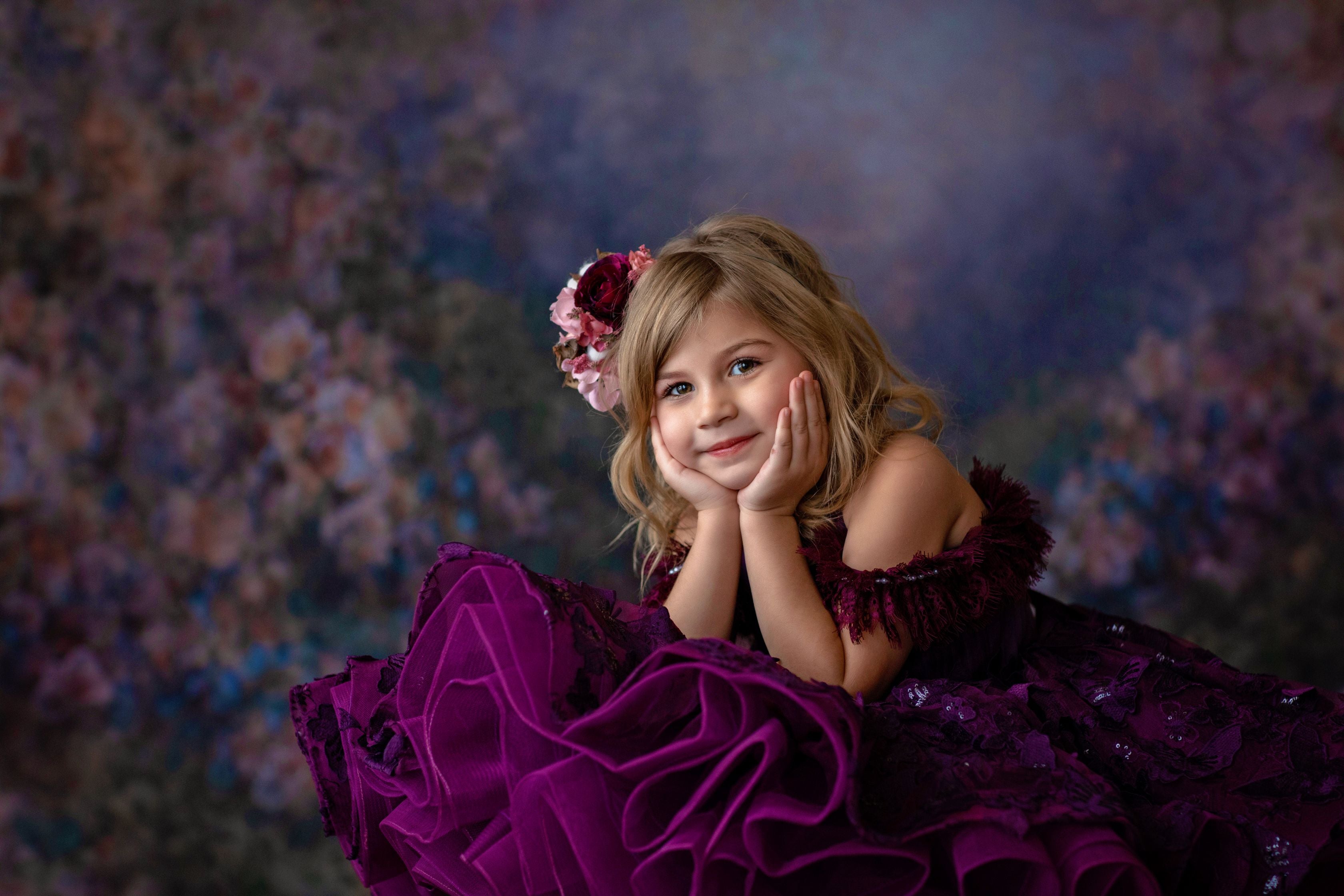 "Butterfly Kisses" - Petal Short Length Dress ( 4 Year - Petite 6 Year)