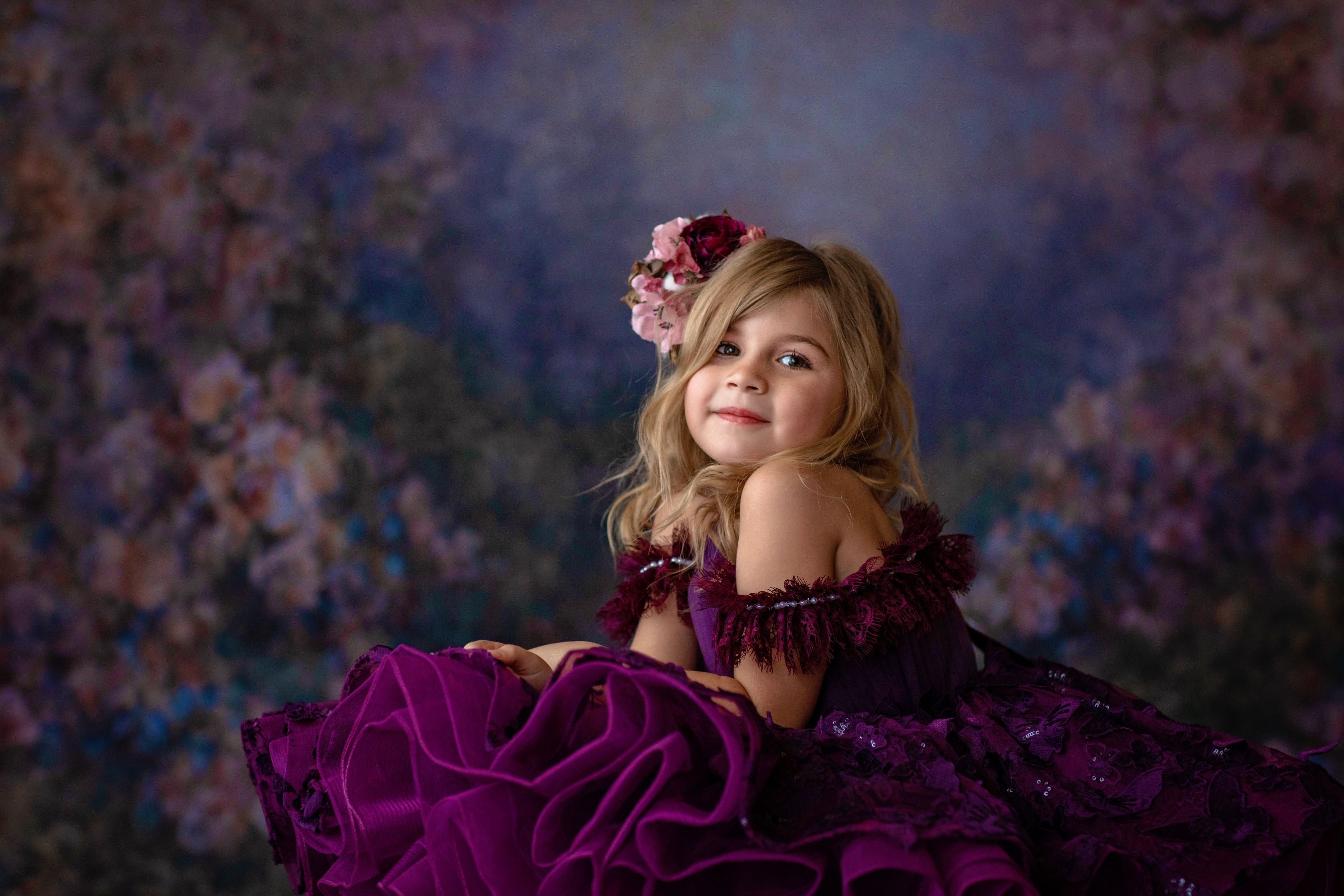 "Butterfly Kisses" - Petal Short Length Dress ( 4 Year - Petite 6 Year)