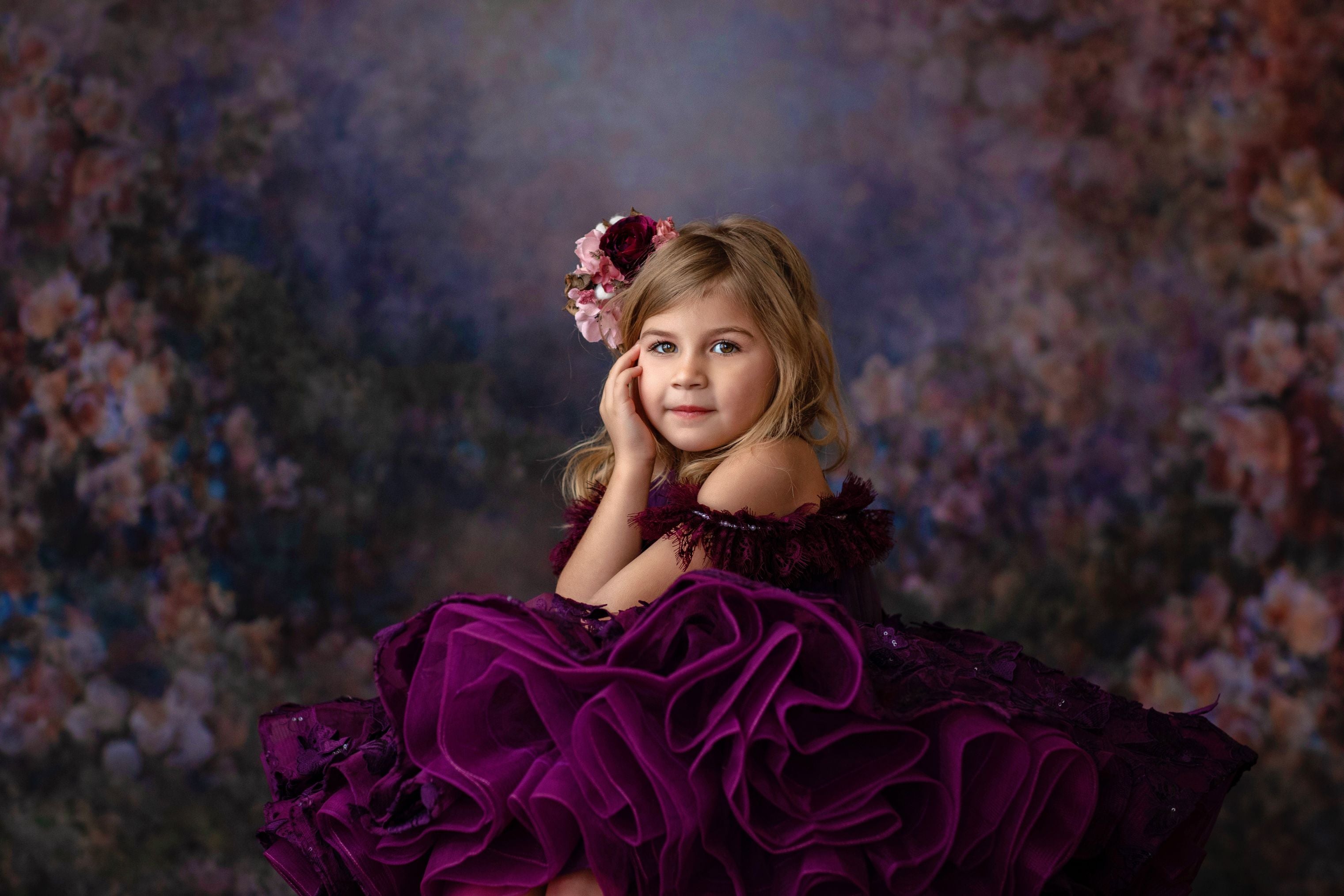 "Butterfly Kisses" - Petal Short Length Dress ( 4 Year - Petite 6 Year)