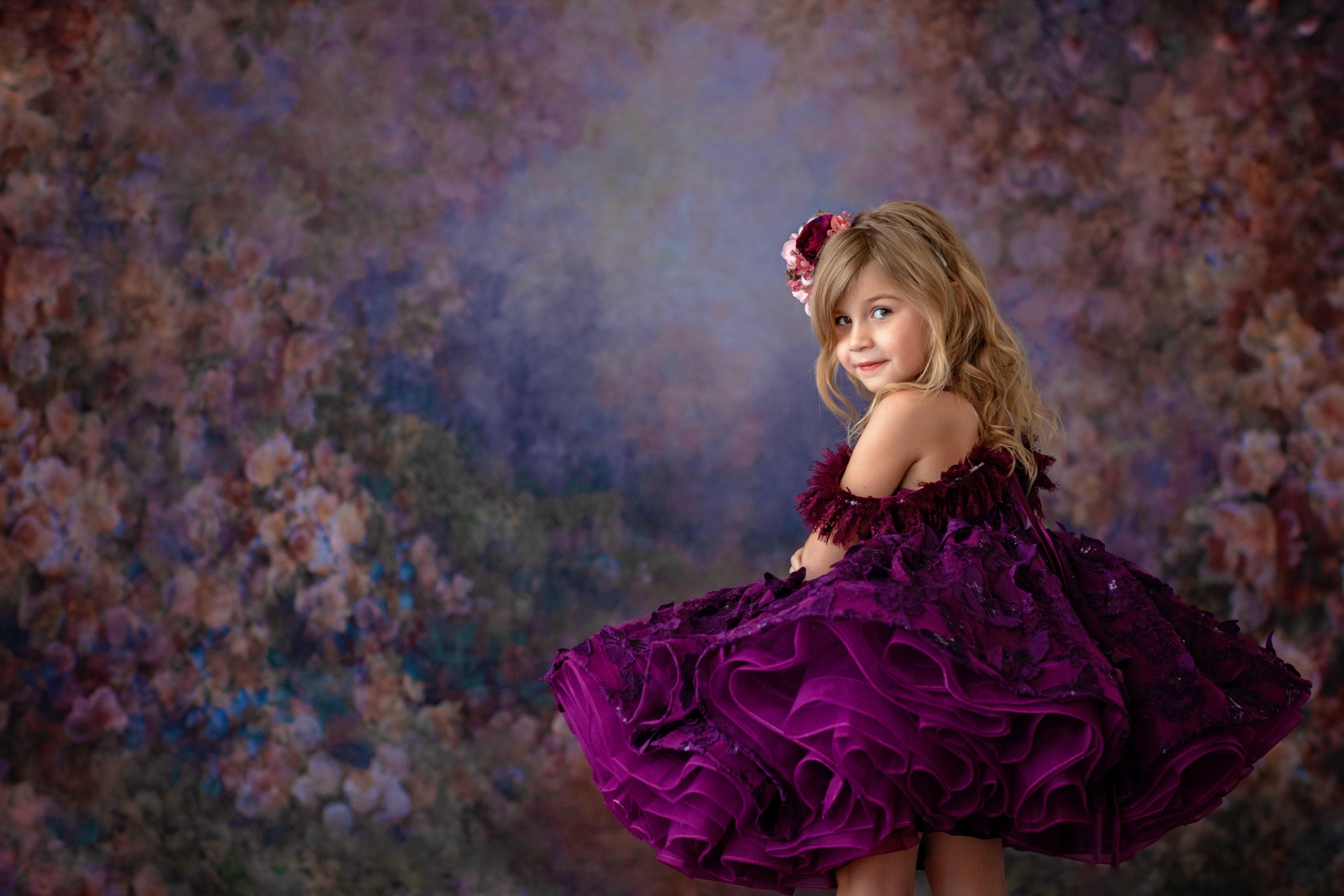 "Butterfly Kisses" - Petal Short Length Dress ( 4 Year - Petite 6 Year)