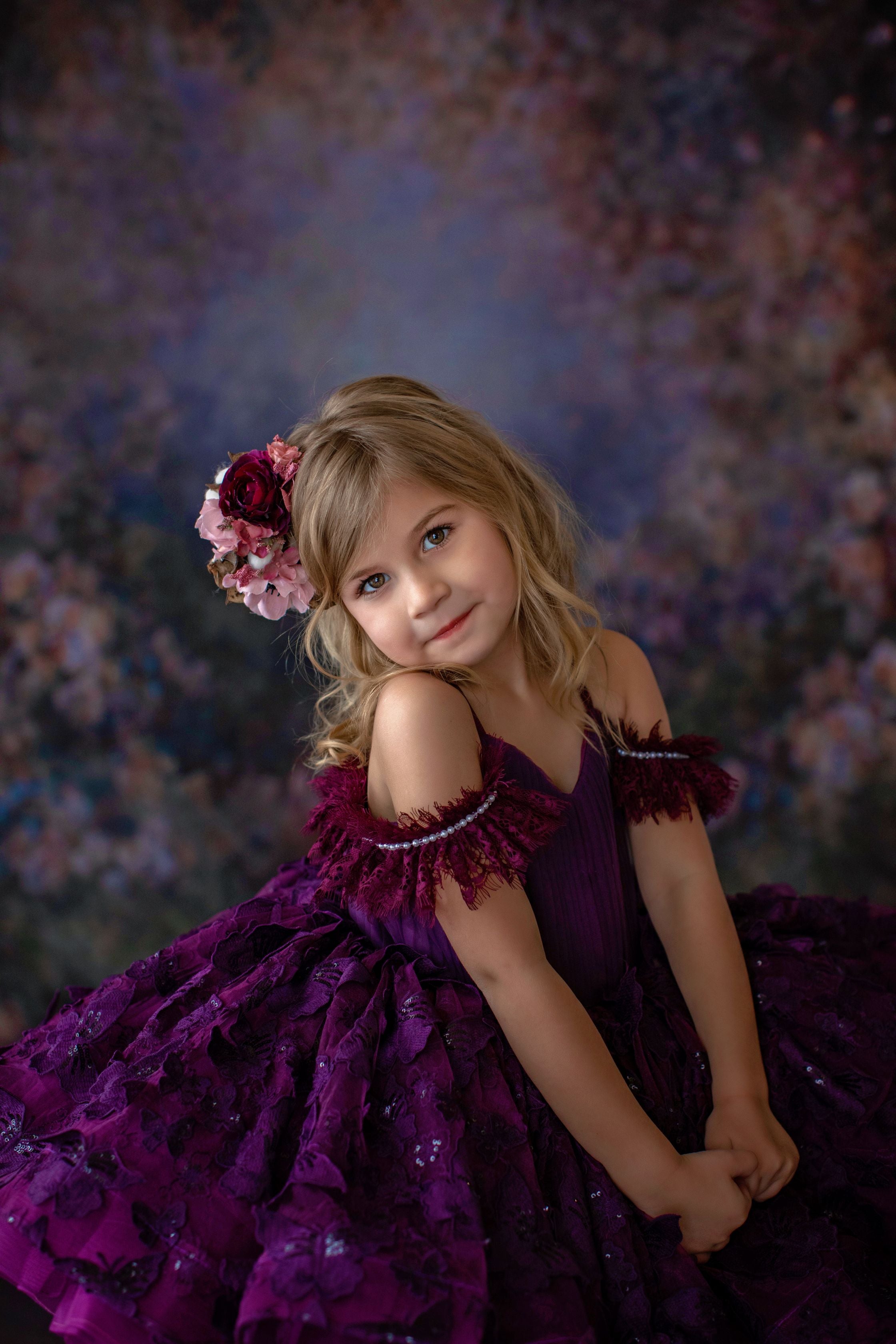 "Butterfly Kisses" - Petal Short Length Dress ( 4 Year - Petite 6 Year)