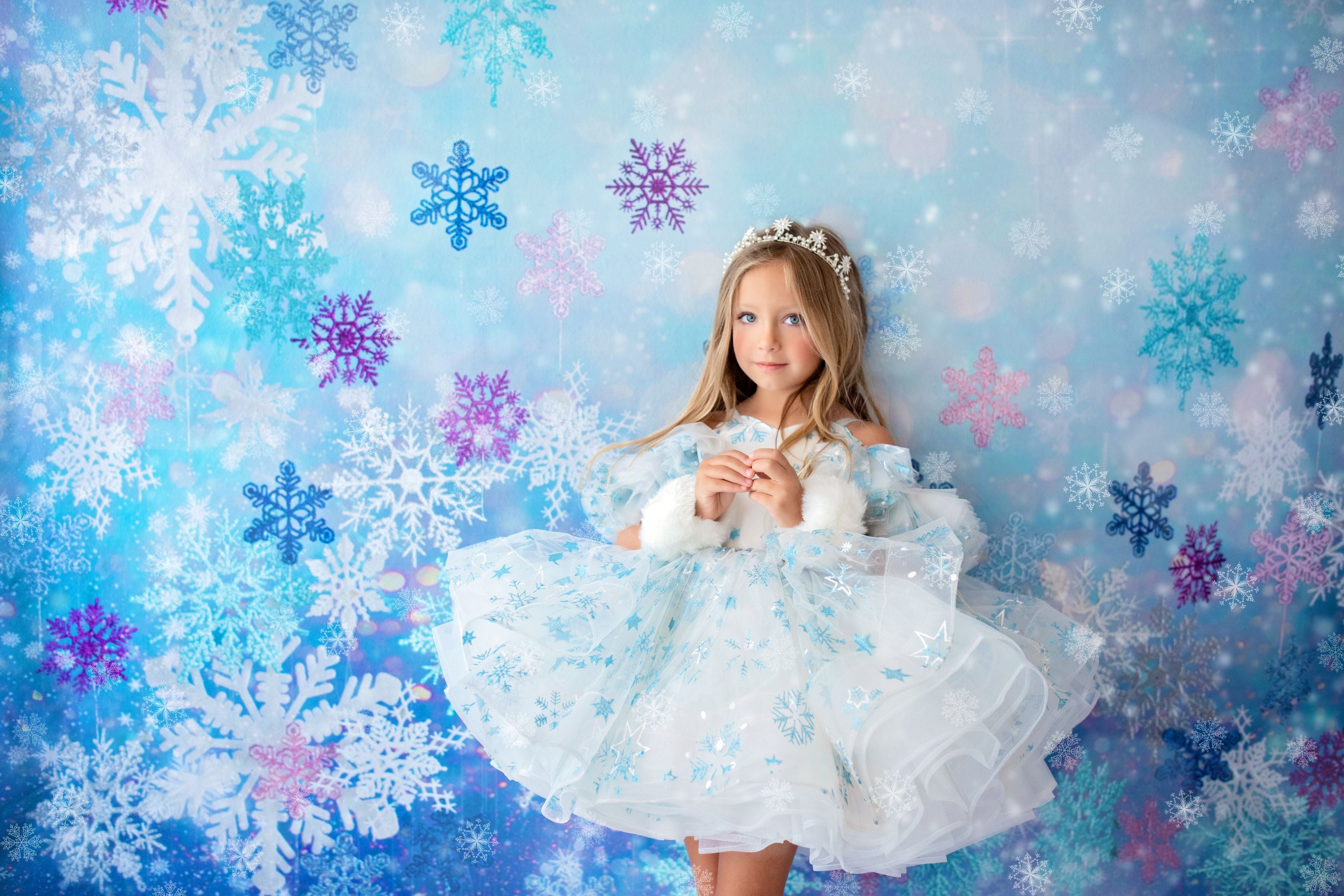 "Snowflake Skies" -Petal Length Dress ( 4 Year - Petite 5 Year)