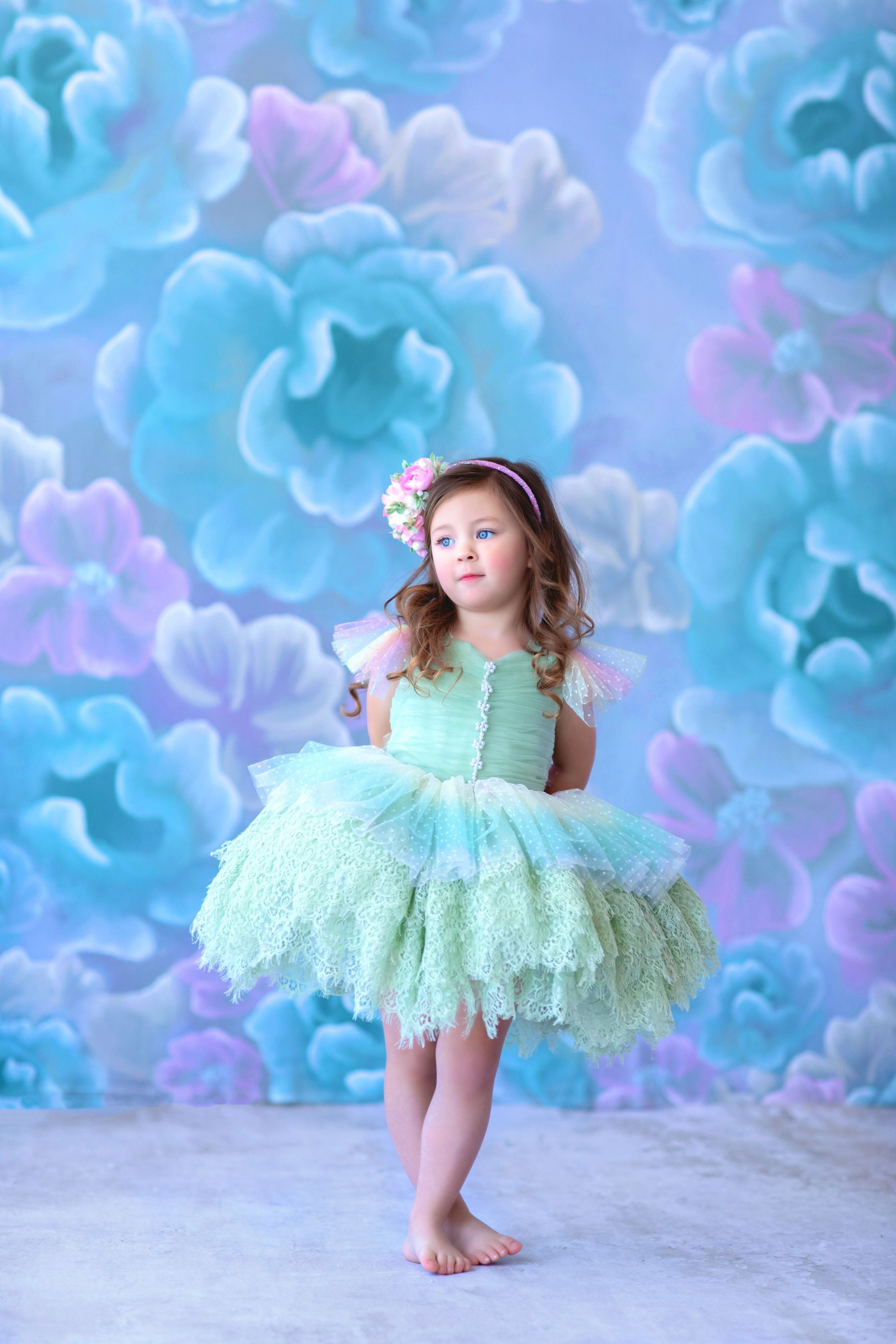 Confetti - Petal "Rainbow Cupcake" Petal Length Dress (3 Year-Petite 5 Year)