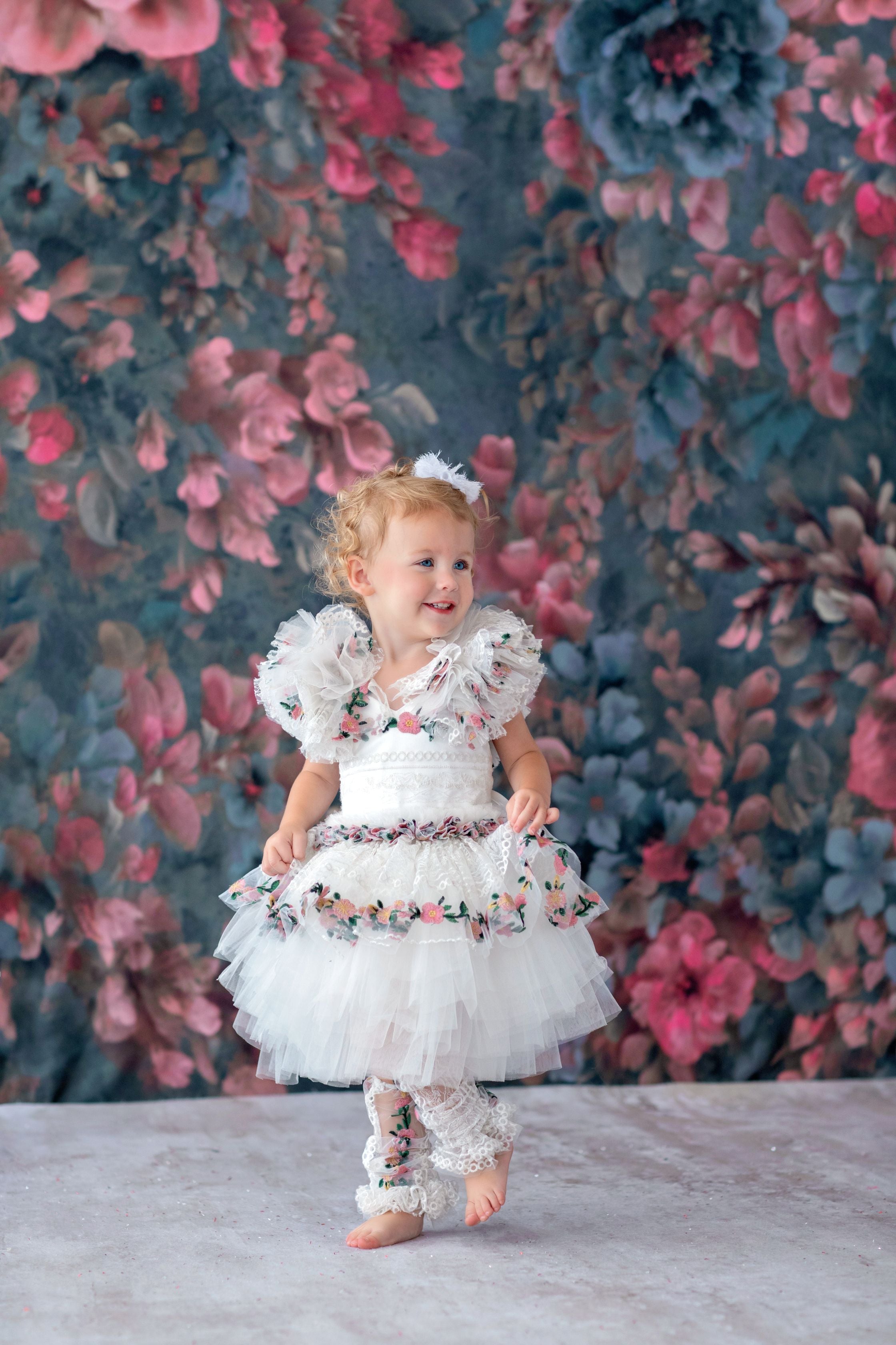 "Siena" Petal Length Dress ( 24month - Petite 3 year) LEGGINGS+BLOOMERS