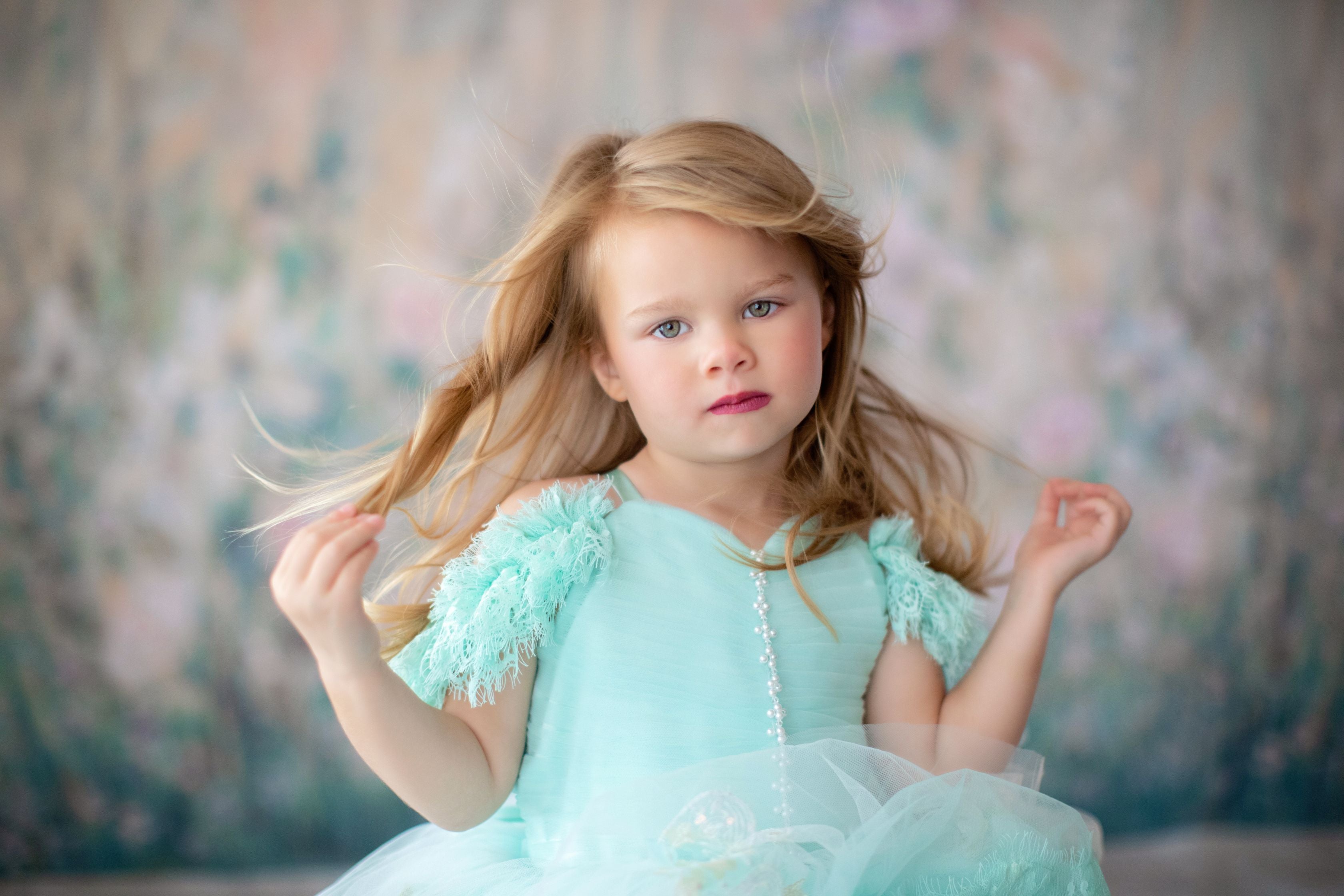 "Swan Dreams" - Pleated Bodice- Petal Length Dress - ( 5 Year - Petite 6 Year)