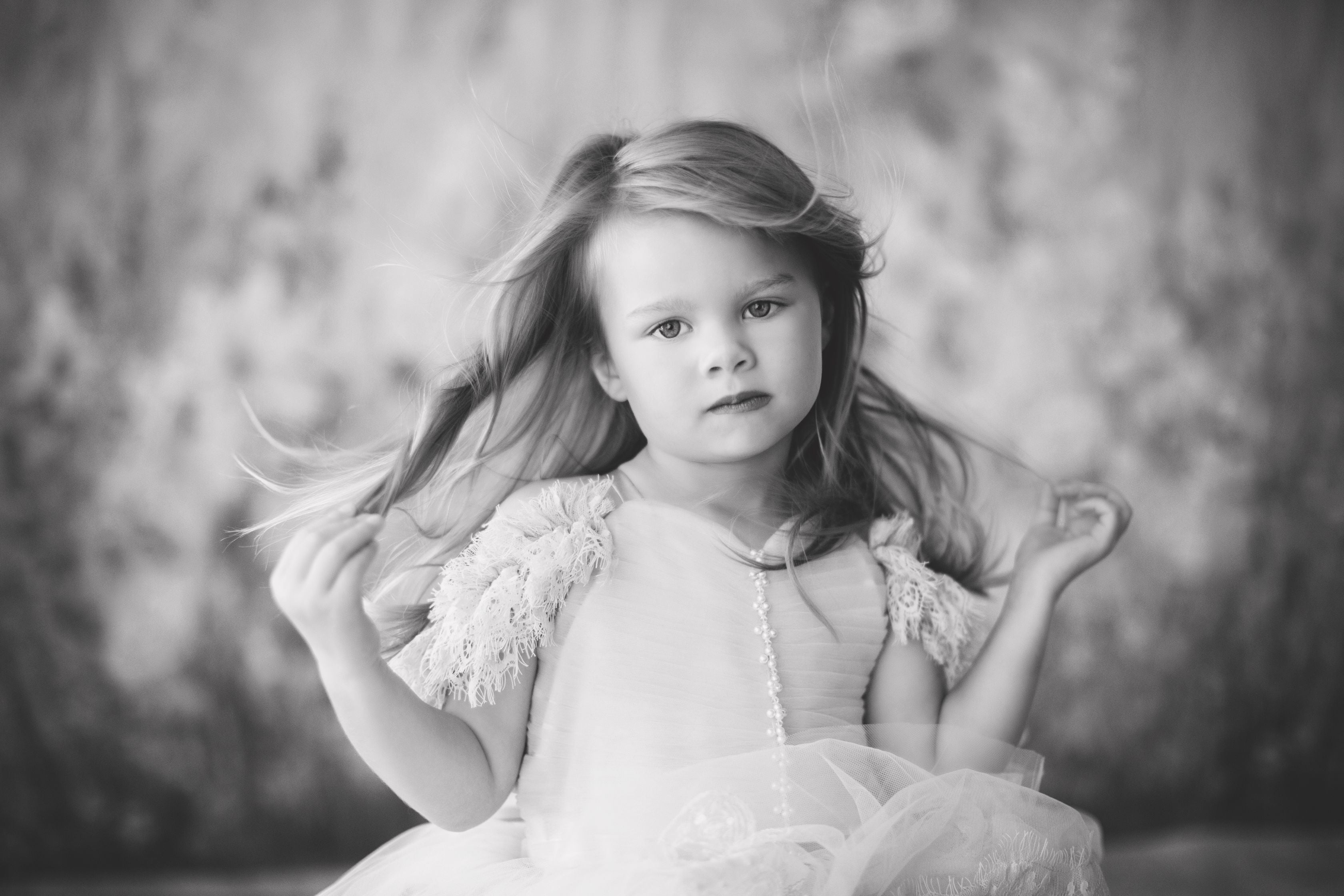 "Swan Dreams" - Pleated Bodice- Petal Length Dress - ( 5 Year - Petite 6 Year)