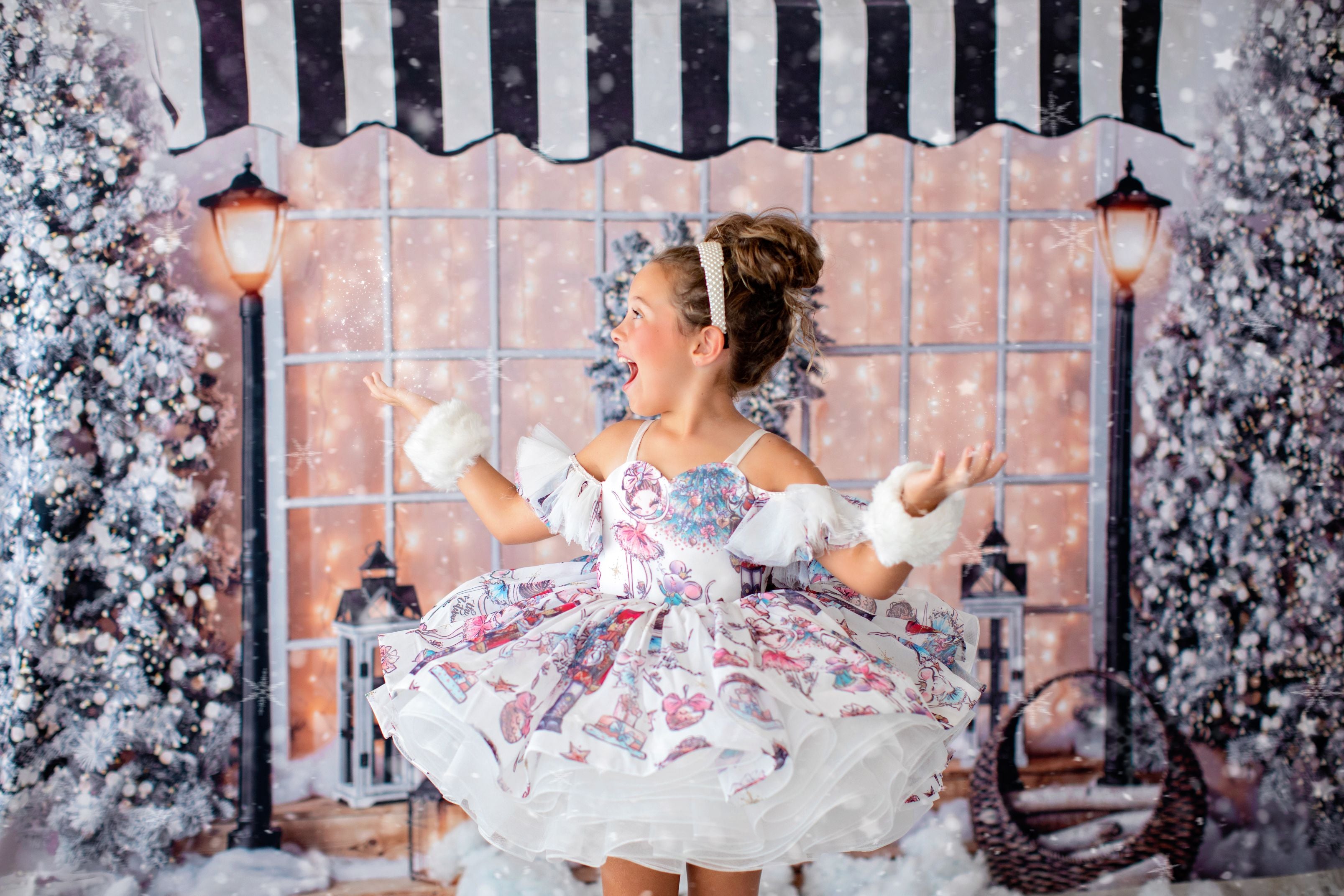 Ballerina Pastel "Nutcracker" -Petal Length Dress ( 4 Year - Petite 5 Year)