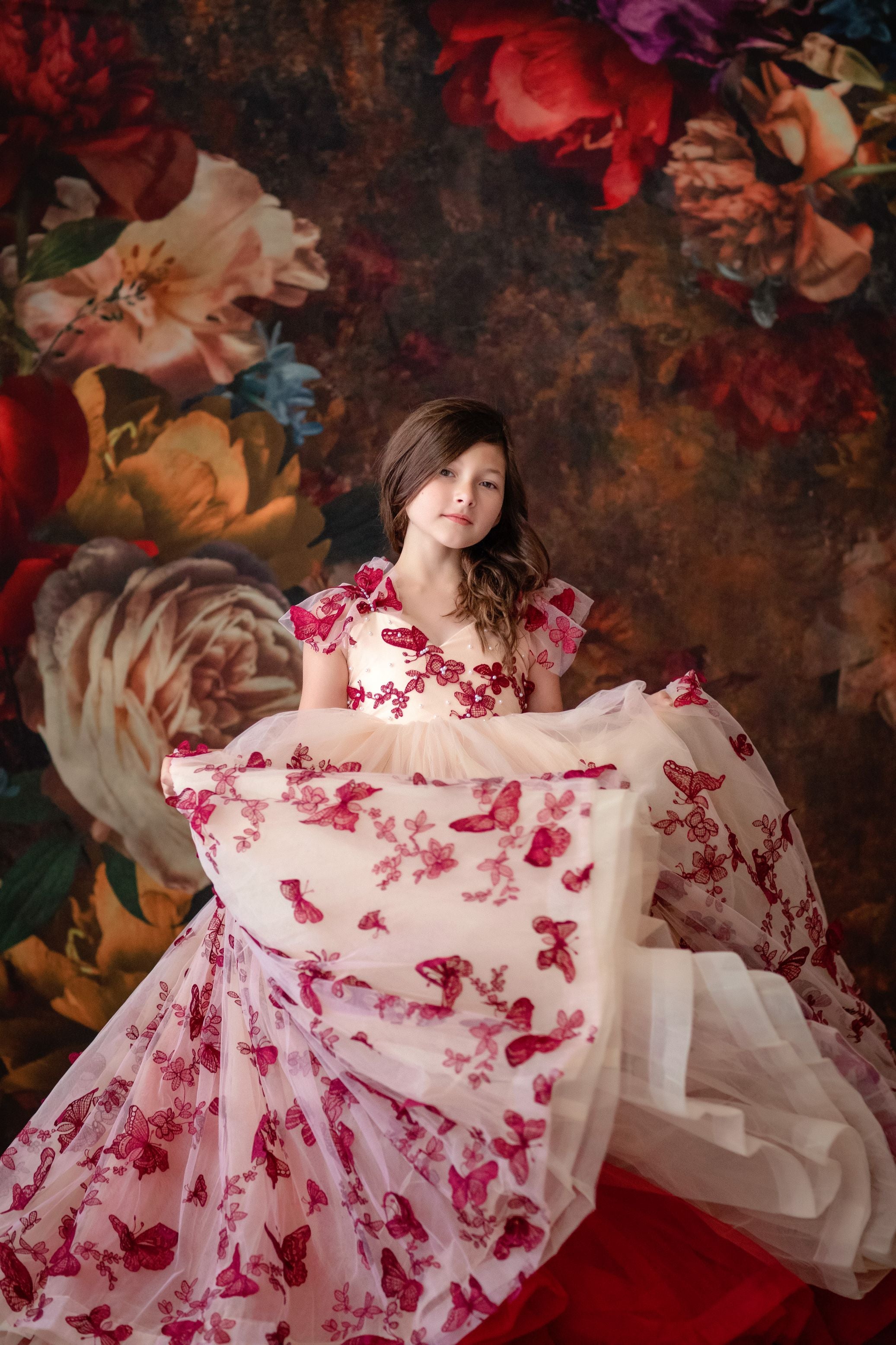 Butterfly Song Gown- select your silhouette Floor Length Gown Editorial Dress, Couture Gown, Special Occasion Dress