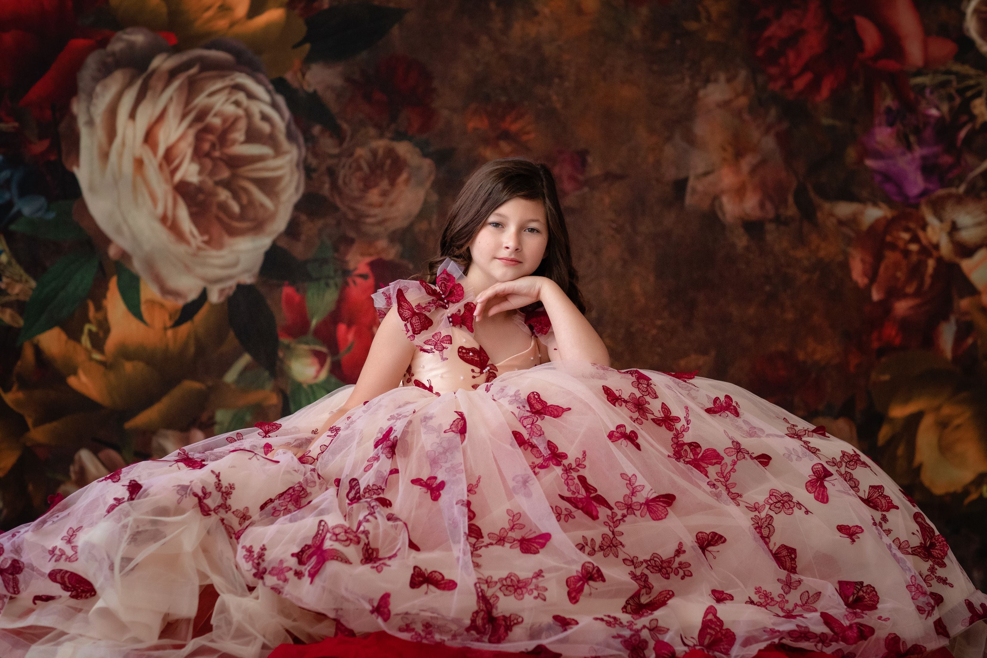 Butterfly Song Gown- select your silhouette Floor Length Gown Editorial Dress, Couture Gown, Special Occasion Dress