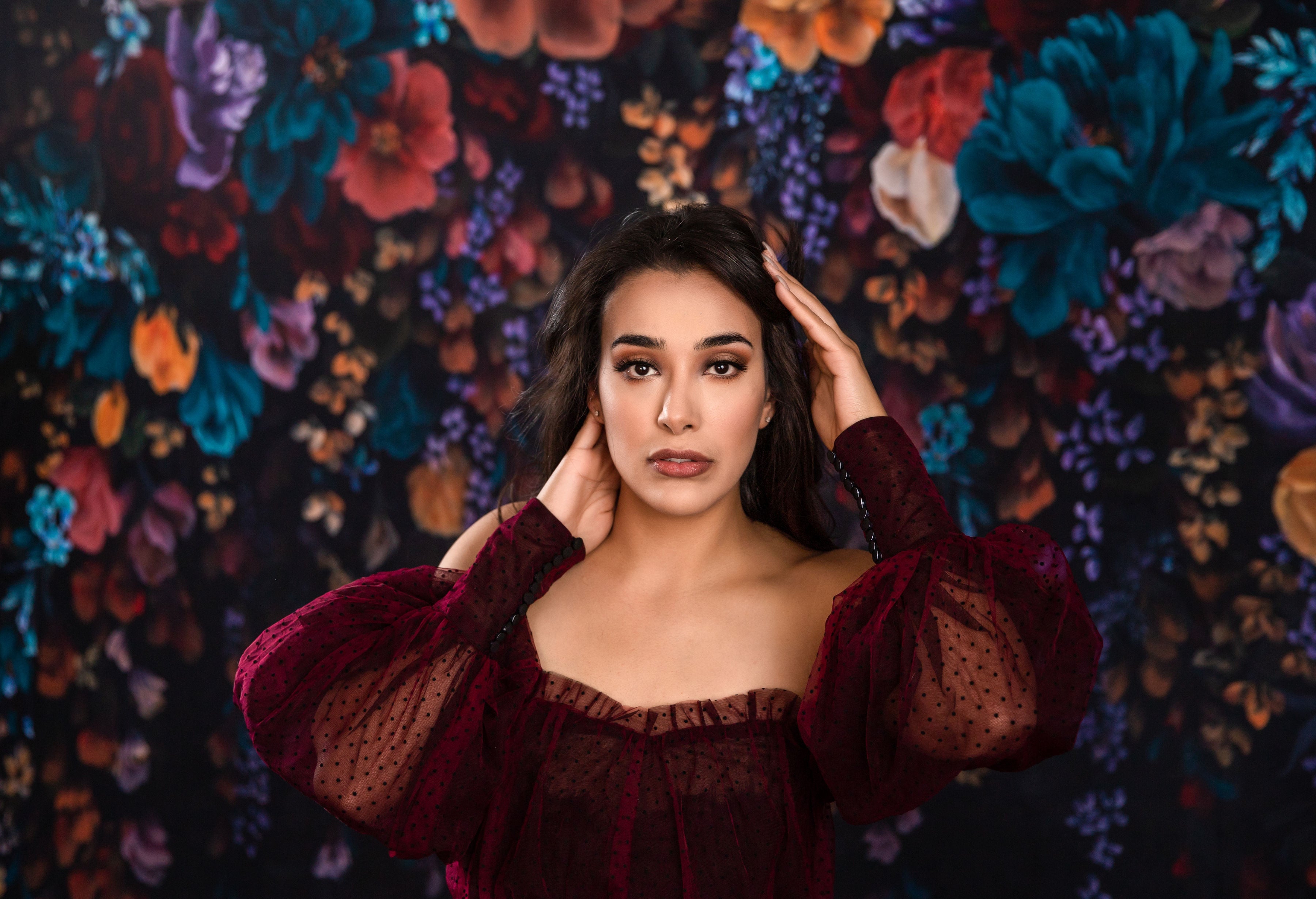 RETIRED RENTAL EUC Emma tulle gown - Burgundy (TEEN-ADULT)