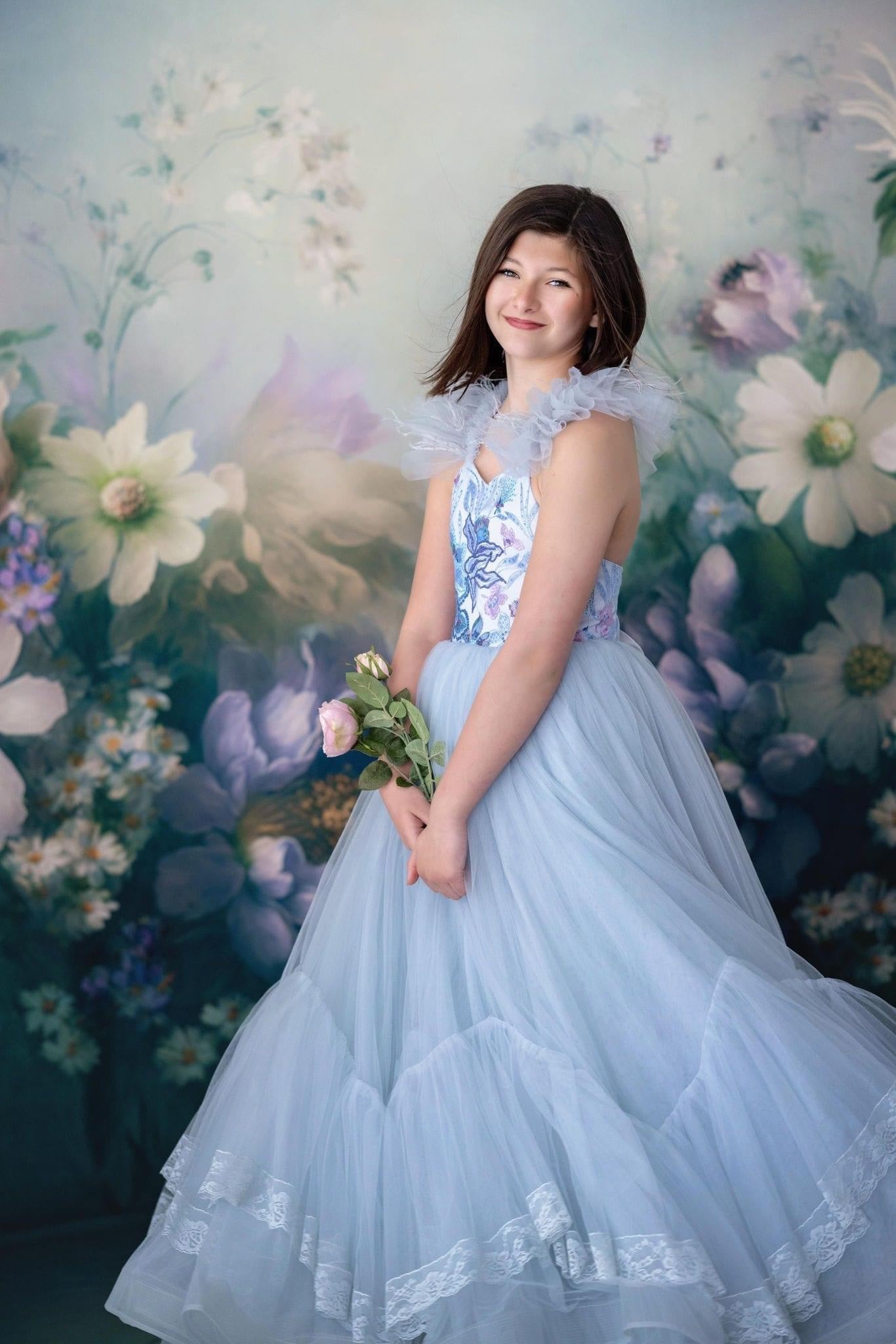 "Savannah Bloom" - Floor Length ( 7 Year - Petite 9 Year)