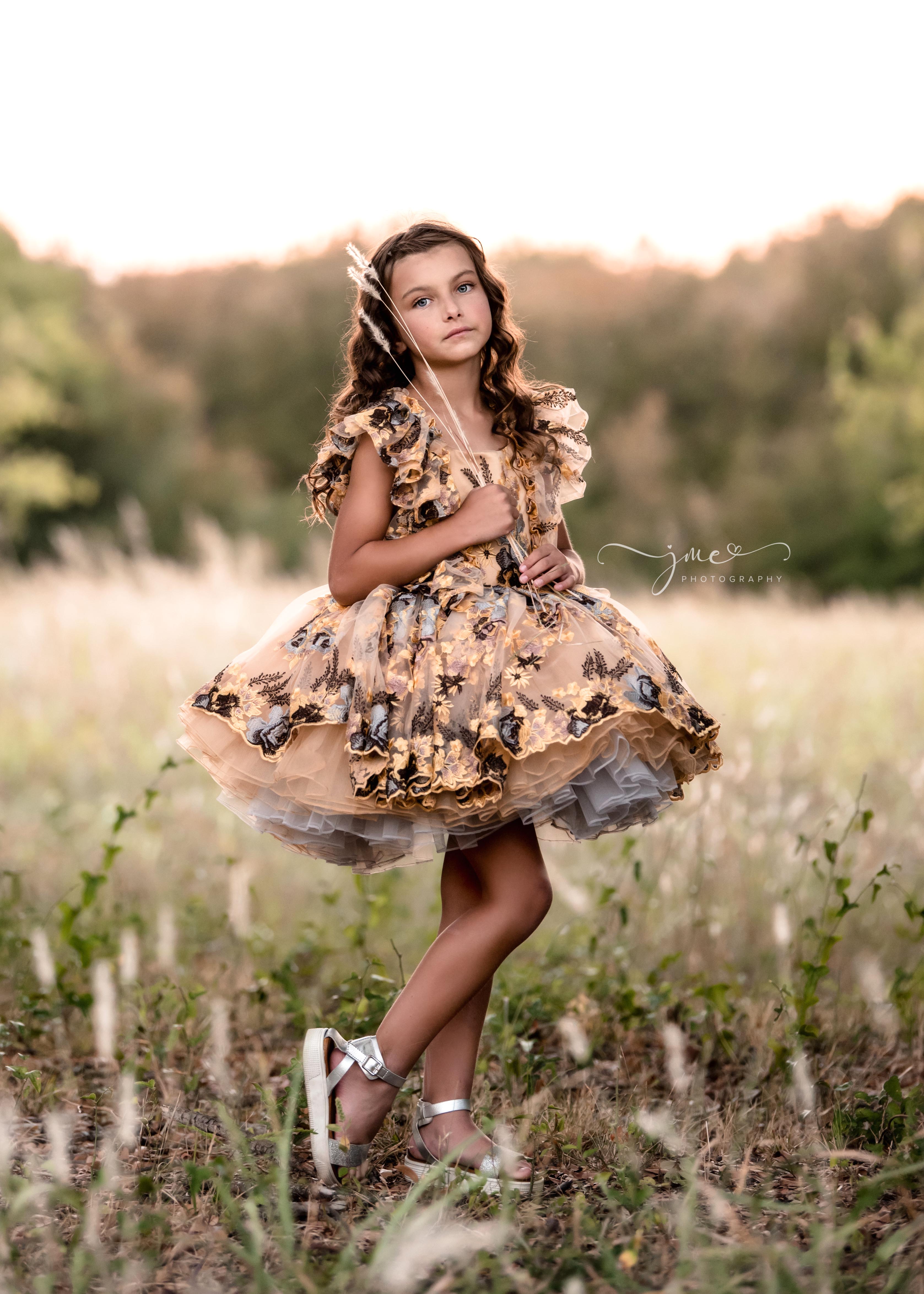 "Thistle" Petal Length Dress ( 5 Year - Petite 6 Year)