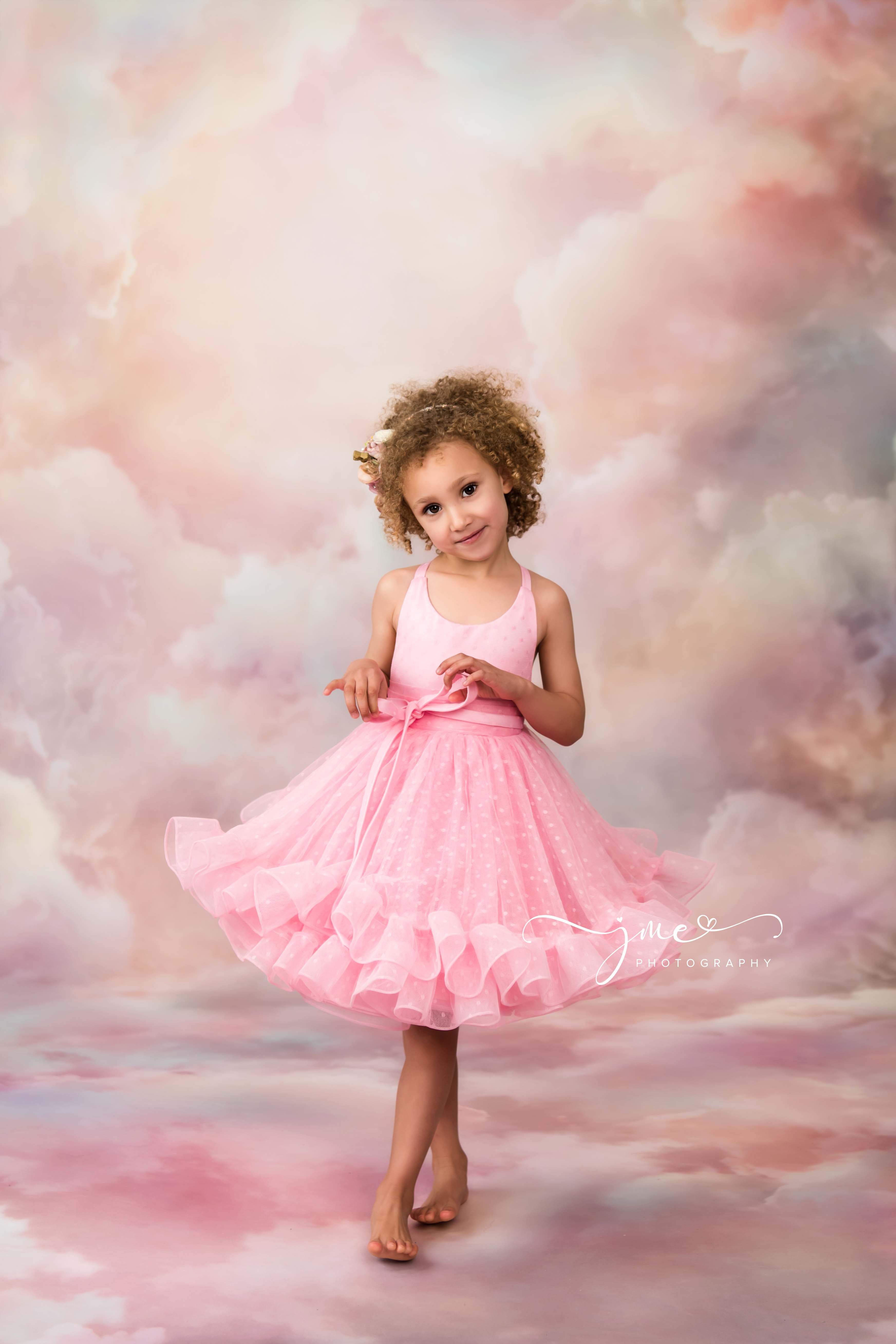 SWISS DOT PRE ORDER - RAINBOW HORSE HAIR AND RUFFLE-SHORT LENGTH ONLY