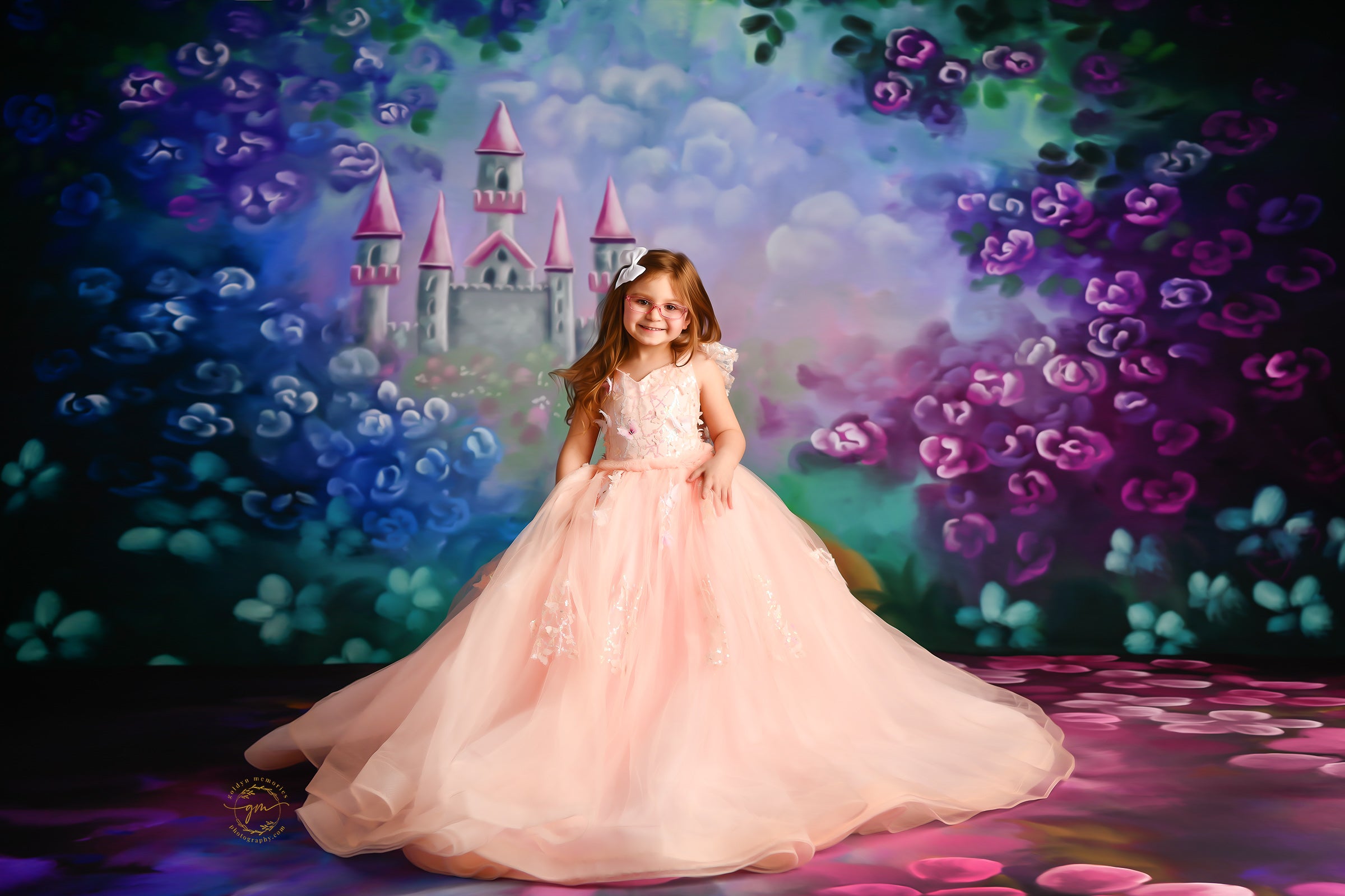 "Blossom Soiree" in pink Floor Length Dress ( 6 Year - Petite 7 Year)