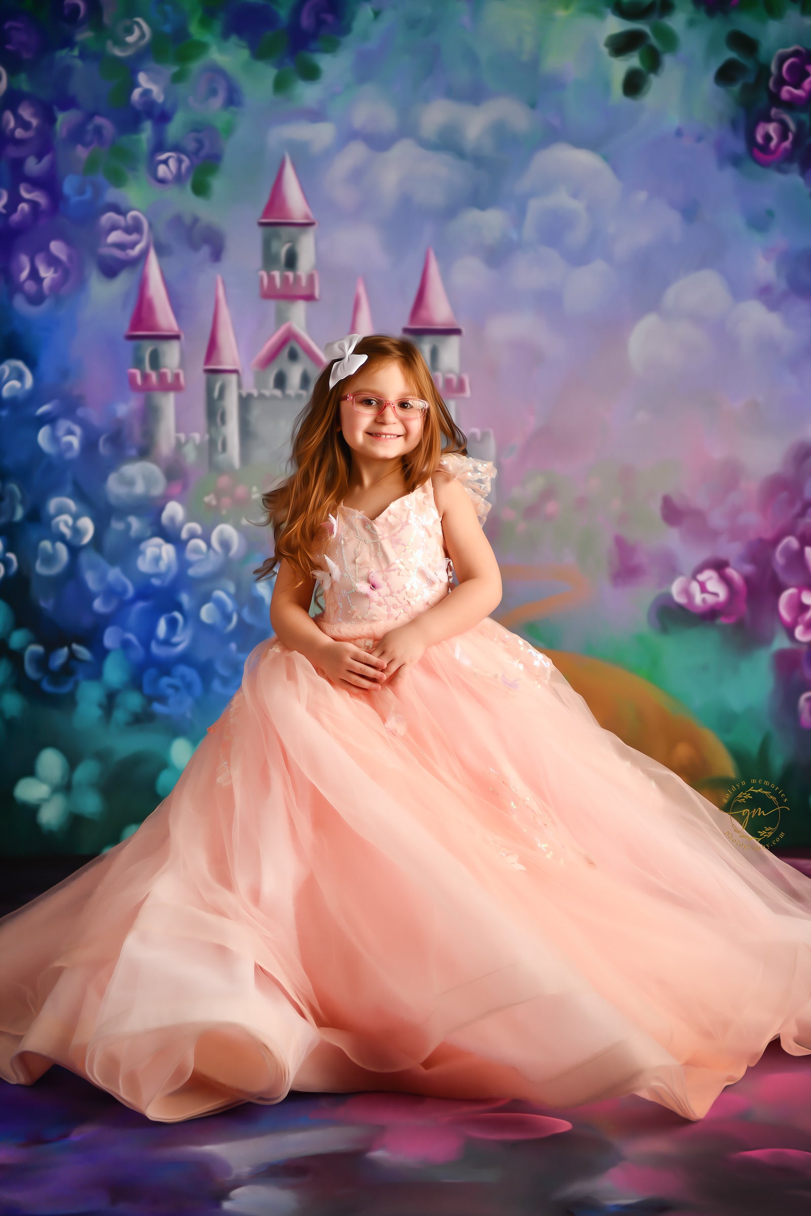 pink fuschia pink princess gown for kids