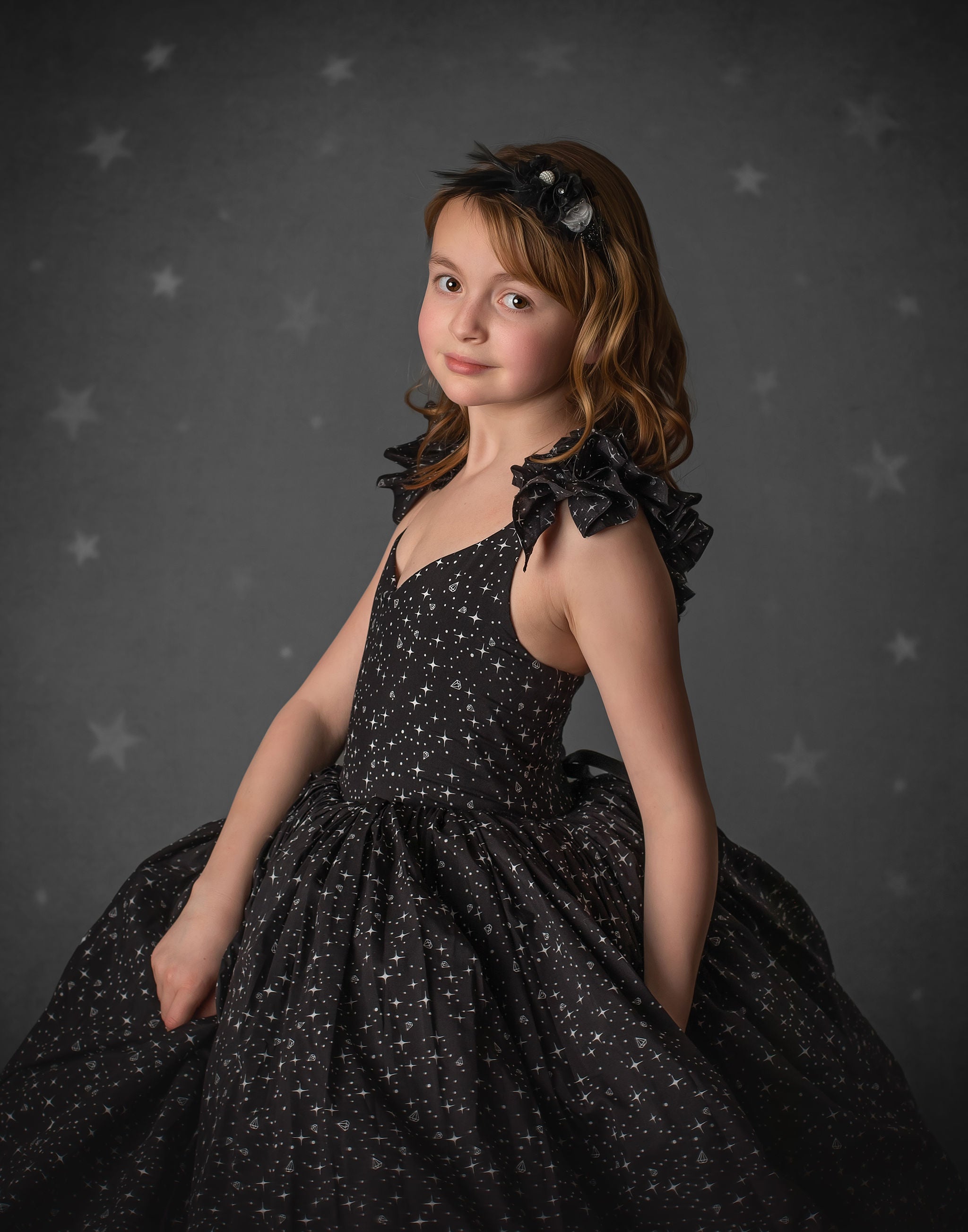 "Diamond Starlight" - Floor long Length Dress Chiffon ( 6 Year - Petite 9 Year)