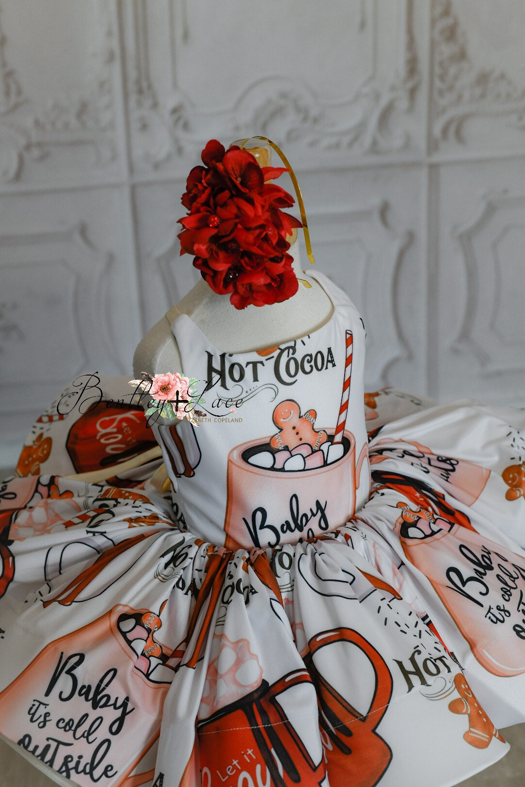 "Cocoa Sweetheart" -Petal Length Dress ( 3 Year - Petite 4 Year)
