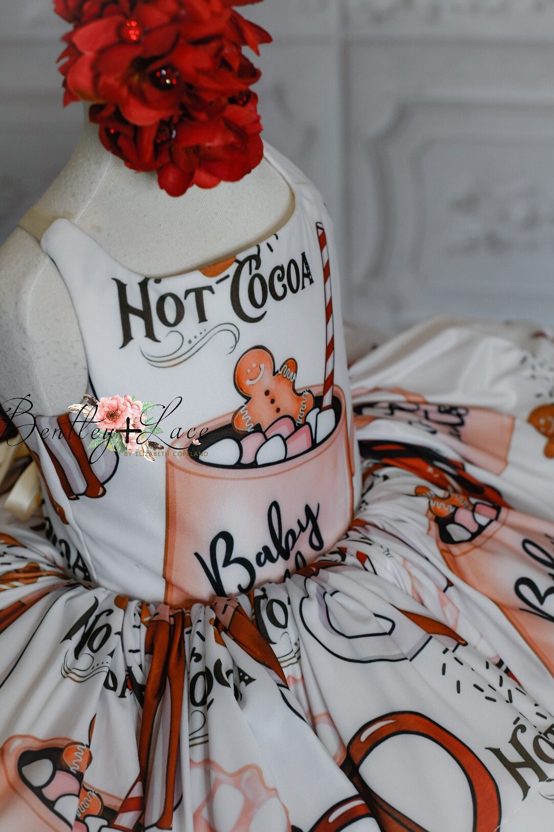 "Cocoa Sweetheart" -Petal Length Dress ( 3 Year - Petite 4 Year)