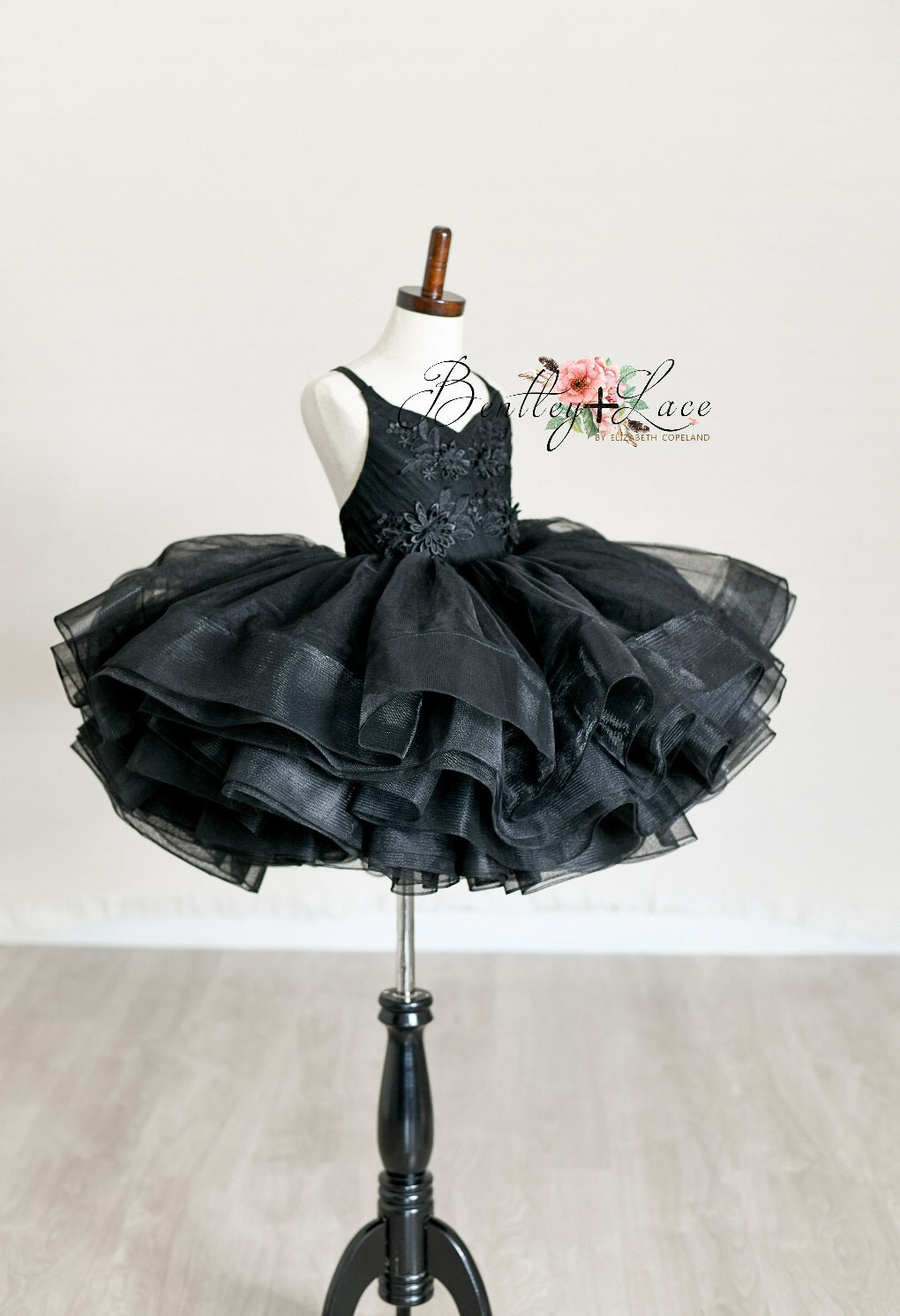"Greer" in Midnight Petal Length Dress (5 Year-Petite 6 Year)