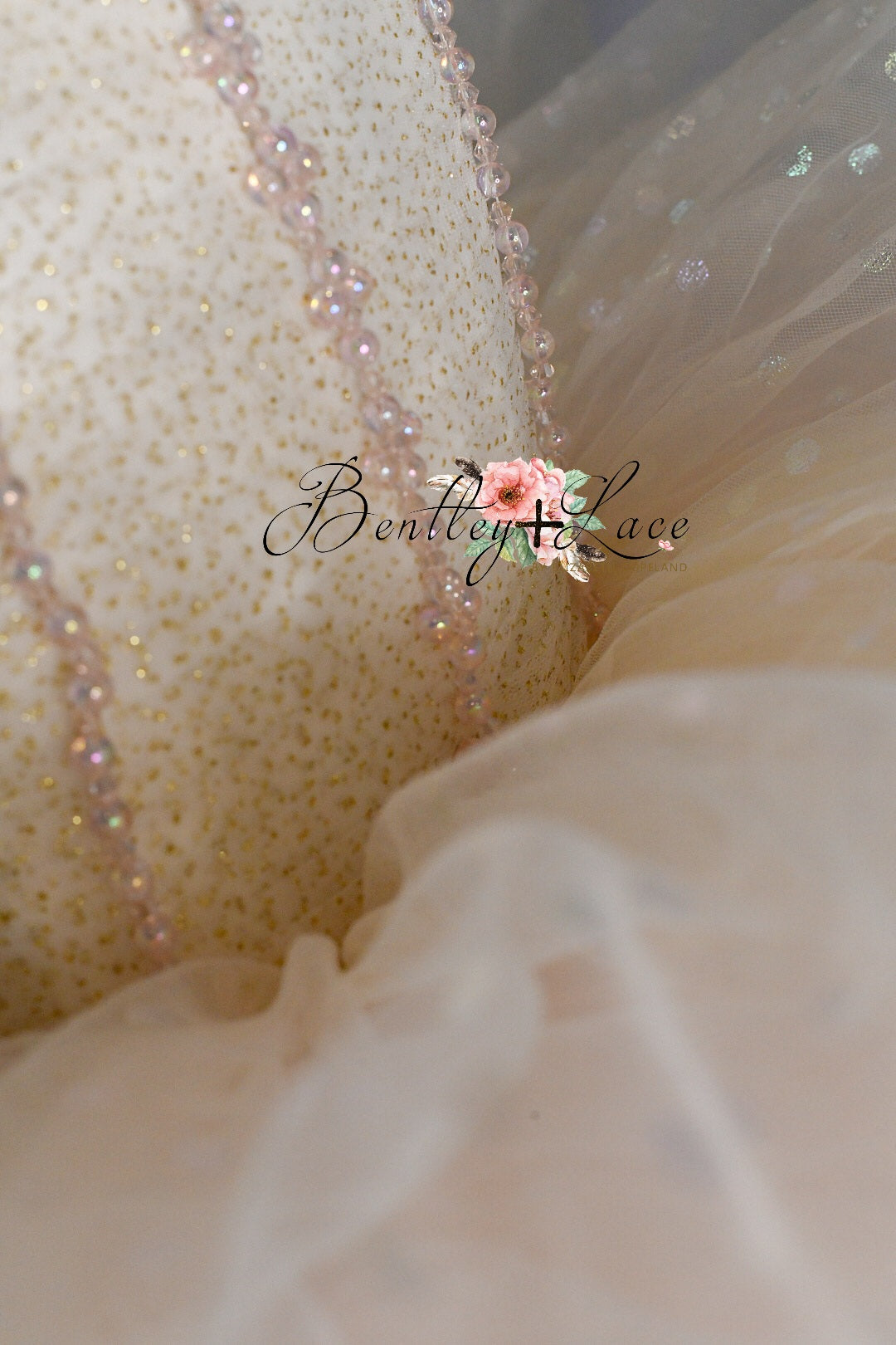 Glitter Champagne Confetti - Petal Length Dress (3 Year-Petite 5 Year)