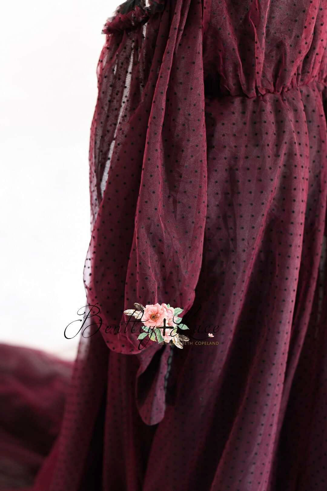 RETIRED RENTAL EUC Emma tulle gown - Burgundy (TEEN-ADULT)