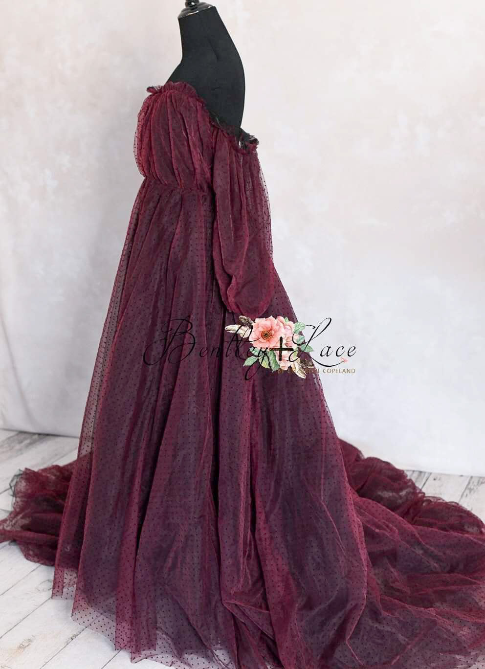 RETIRED RENTAL EUC Emma tulle gown - Burgundy (TEEN-ADULT)